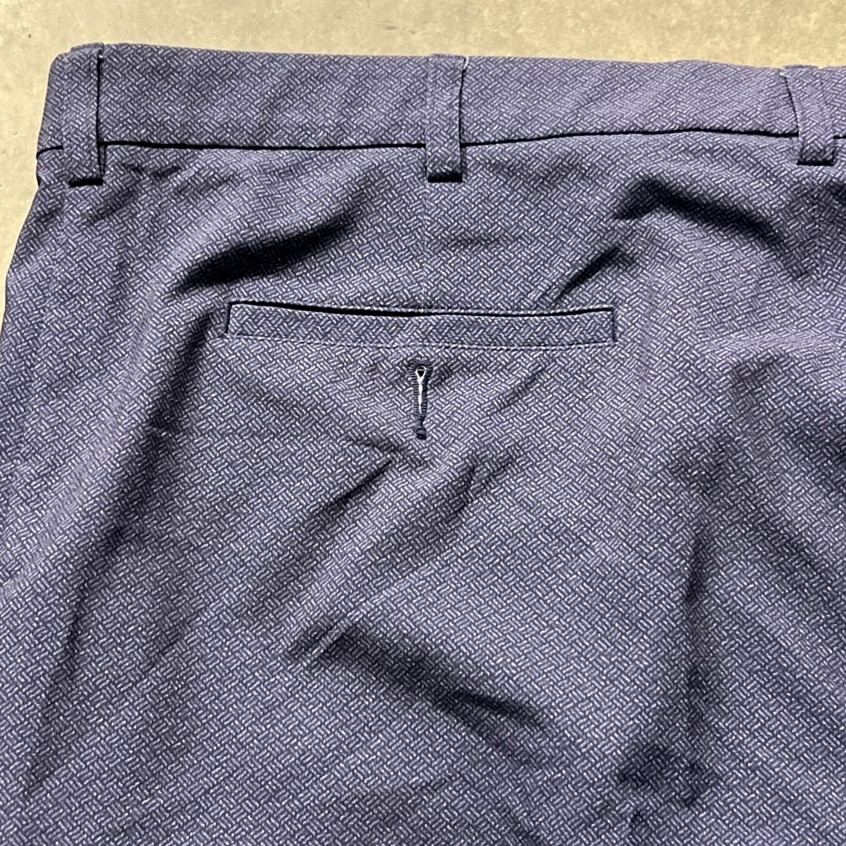 Roundtree & Yorke Roundtree & Yorke Performance Shorts Flat Front 9in Inseam 42 Blue Chino Mens Regular Size US 42 / EU 58 - 5 Thumbnail