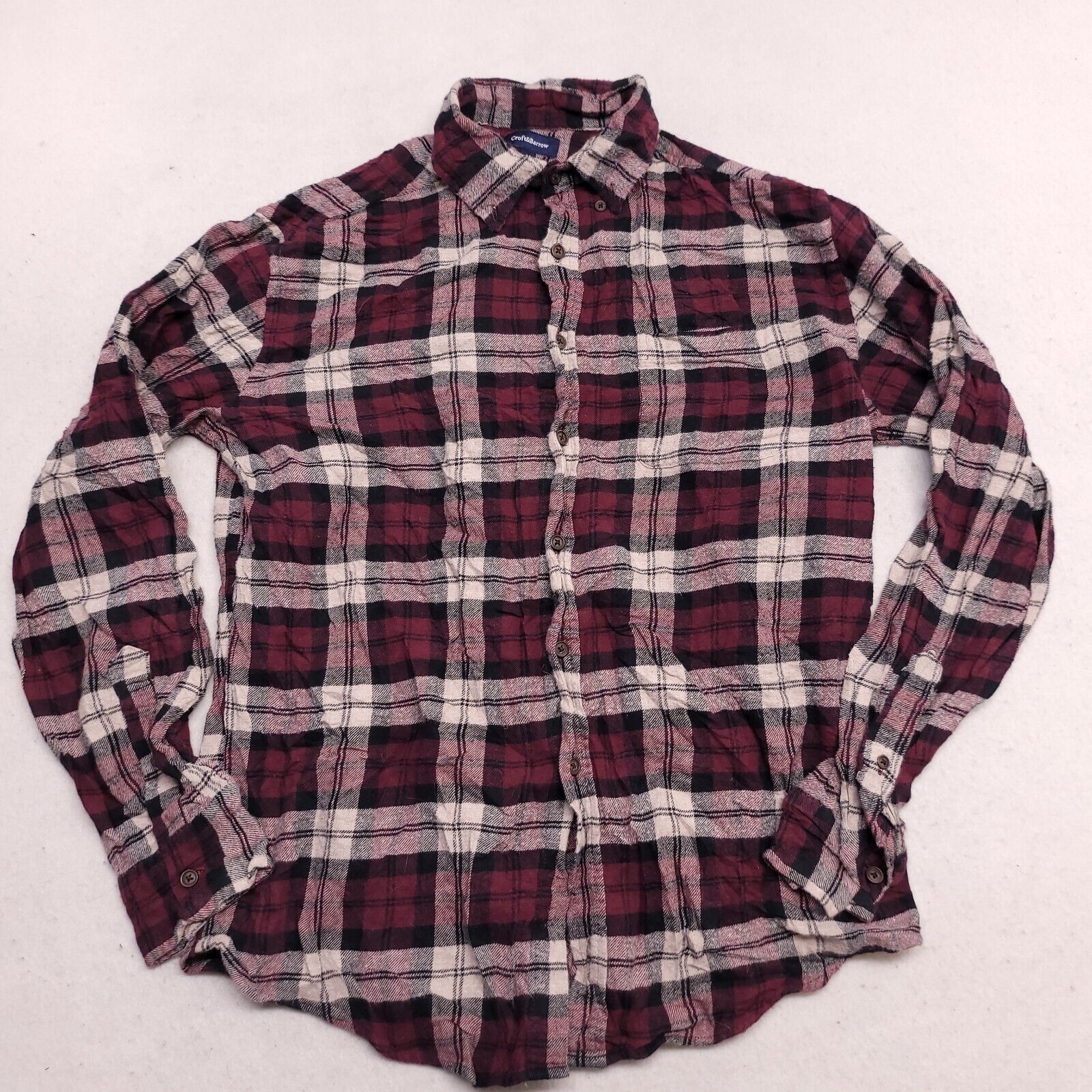 Croft & Barrow Croft & Barrow Tartan Flannel Button Up Shirt Men Size M Red Size US M / EU 48-50 / 2 - 2 Thumbnail