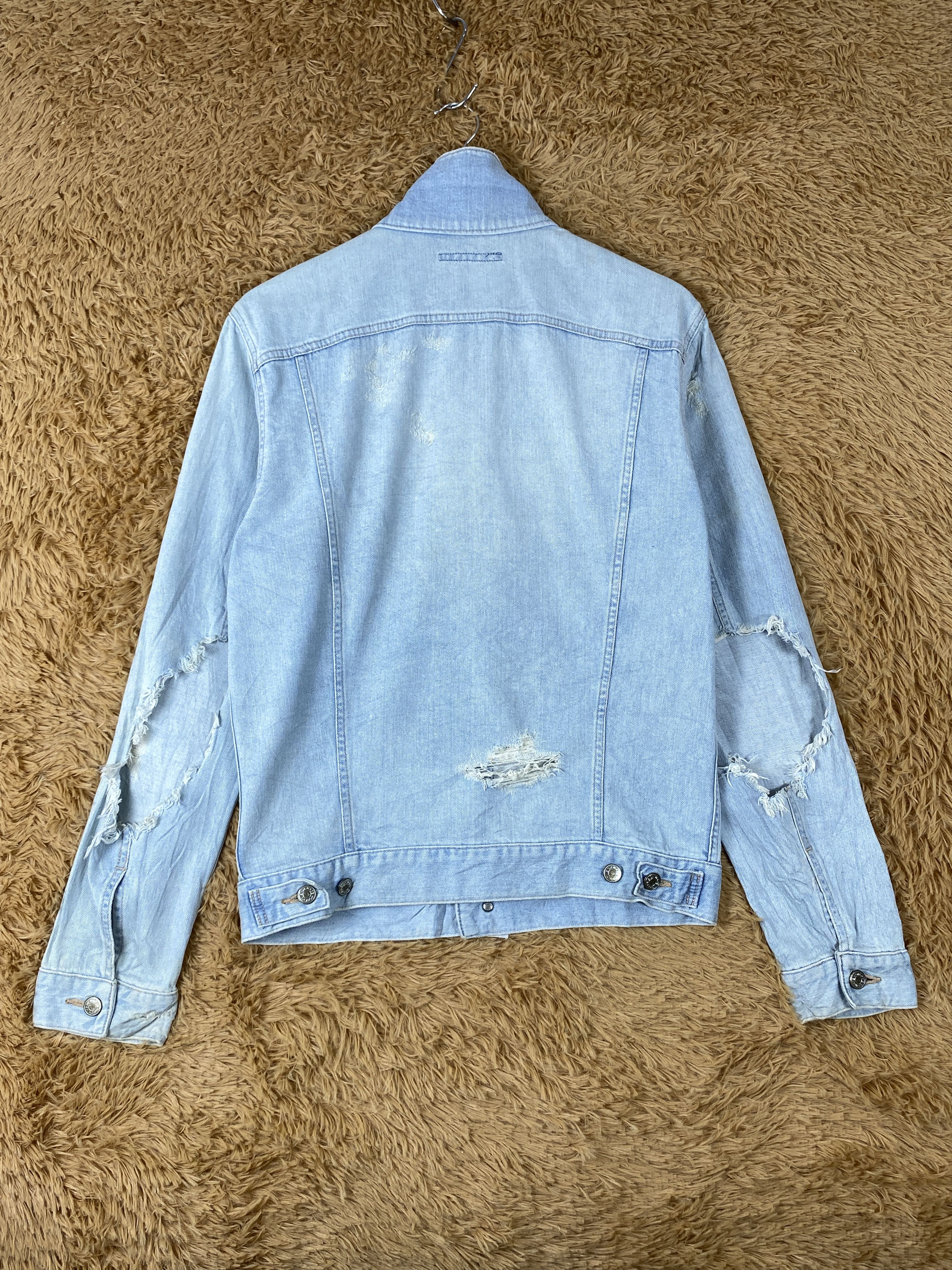 Vintage Vintage Japanese Brand Distressed Denim Jacket Size US XS / EU 42 / 0 - 10 Thumbnail