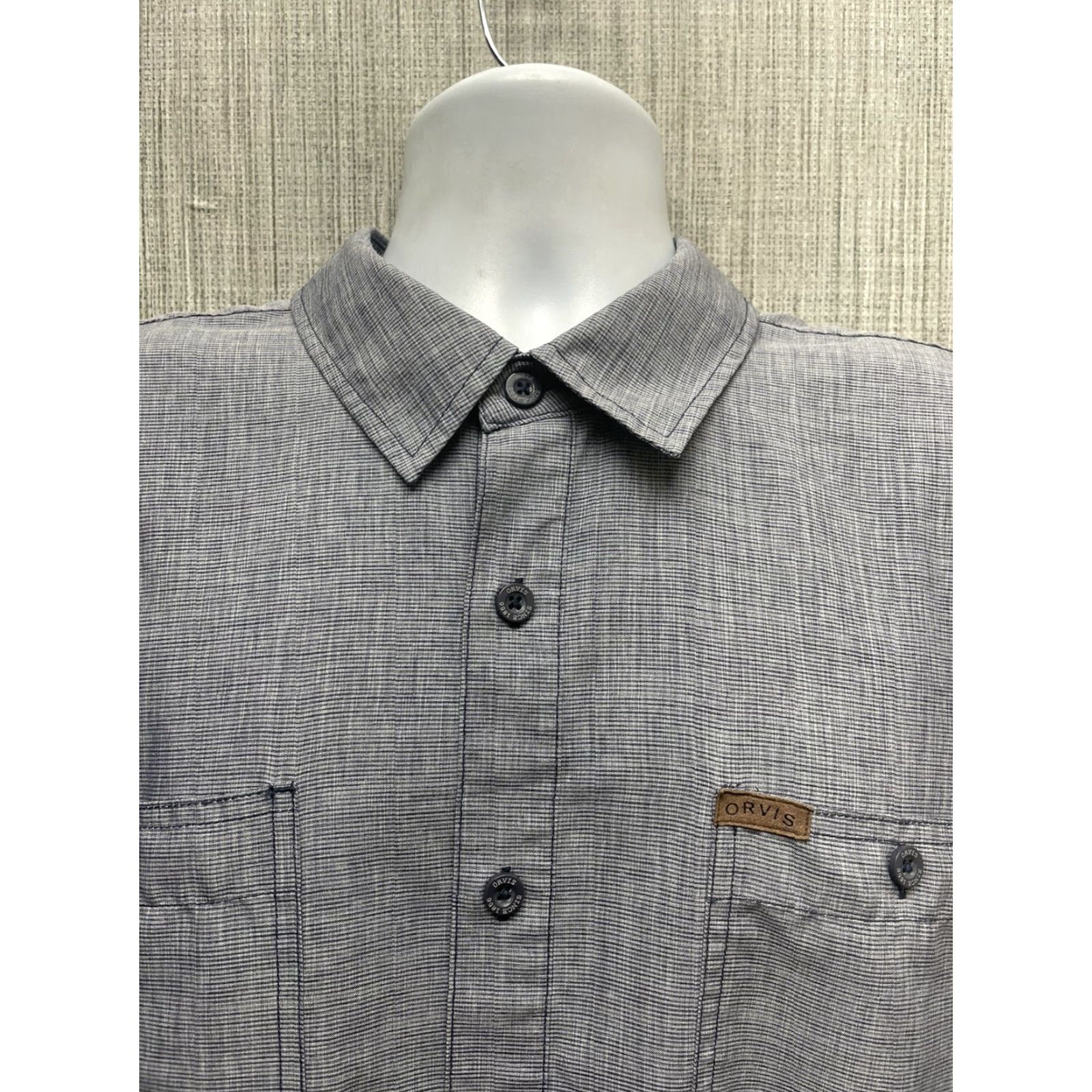 Orvis Orvis Blue Short Sleeve Button-Down Pocket T-Shirt Mens 2XL Size US XXL / EU 58 / 5 - 2 Thumbnail
