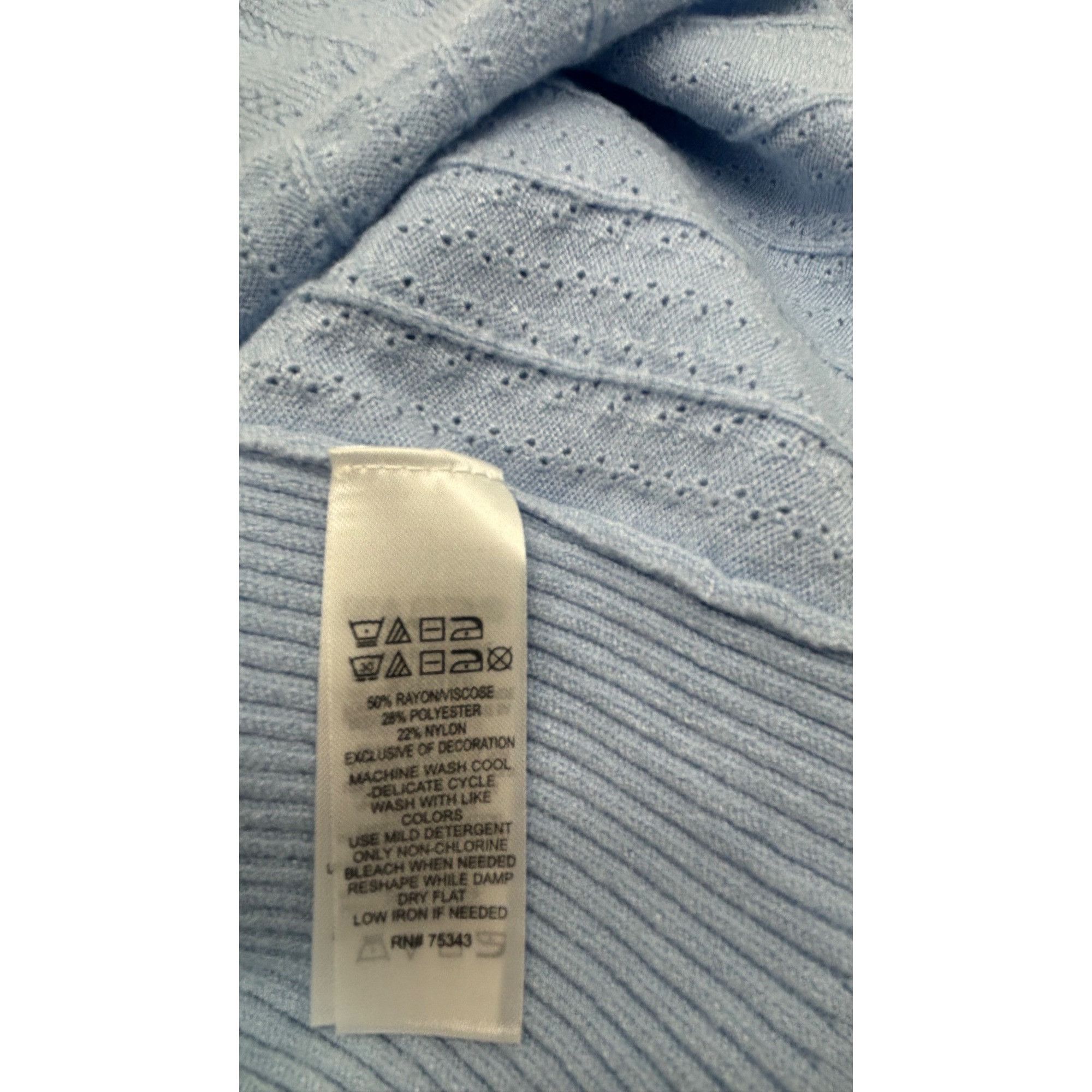 Other The Prairie "Coquette" Baby blue Short Sleeve Cropped Sweate Size L / US 10 / IT 46 - 6 Thumbnail