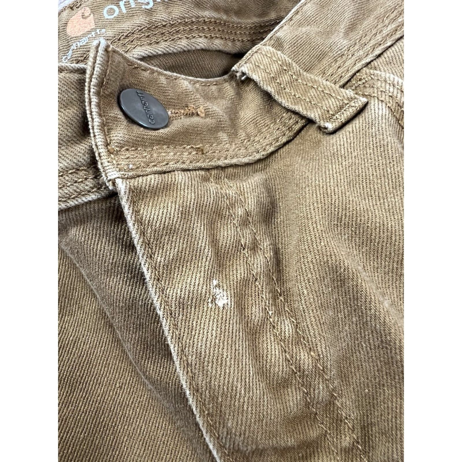Carhartt Carhartt Women’s Jeans Capri Crop 14 Brown Dark 101098 Crop Width Classic Waist 35in Regular Small Flaw Pre Owned Size 36" / US 14 / IT 50 - 3 Thumbnail