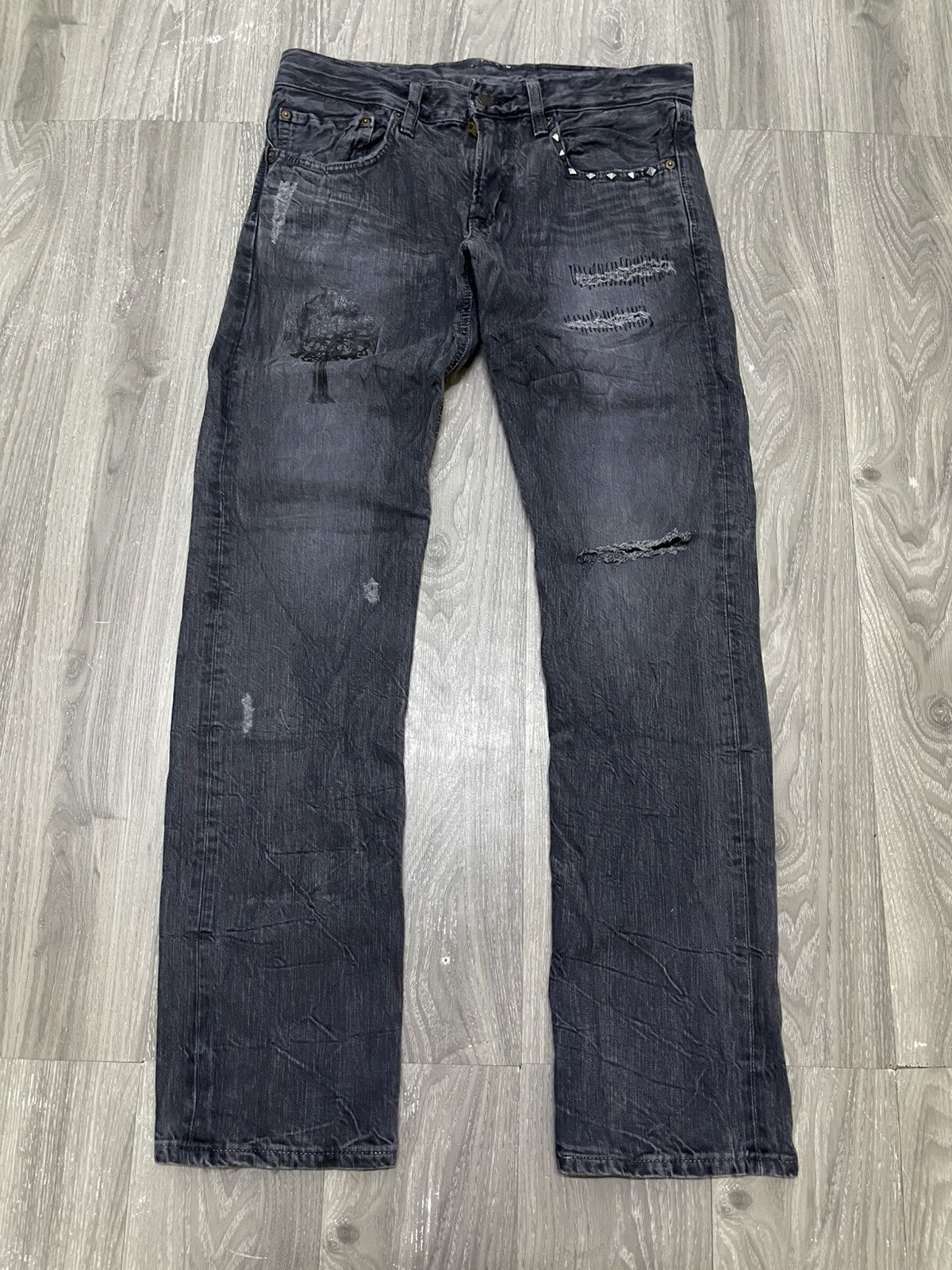Edwin Vintage Edwin 502 Distressed Size US 35 - 2 Thumbnail