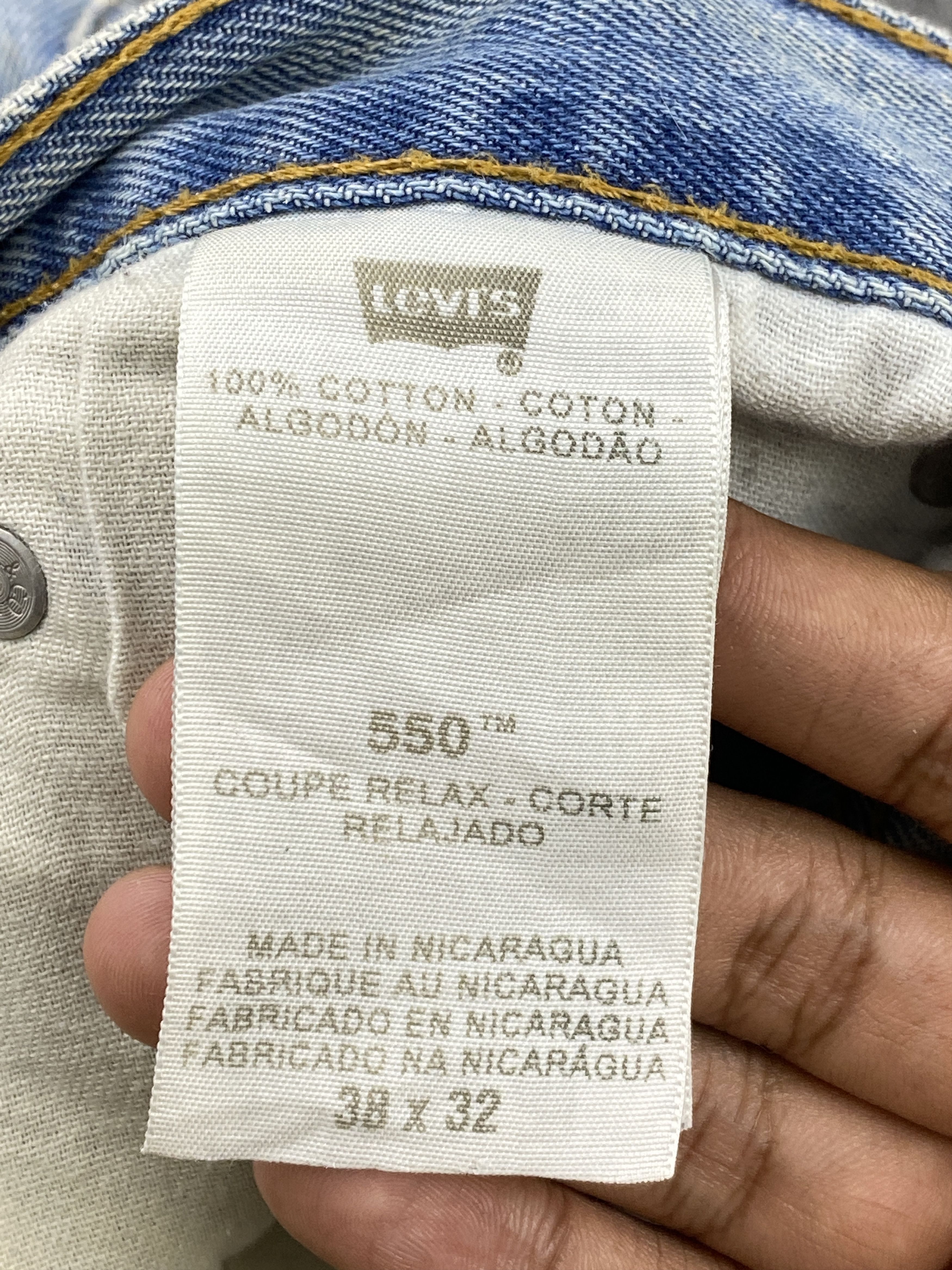 Levi's Vintage Levis 550 Distressed Blue Jeans DP2319 Size US 38 / EU 54 - 6 Thumbnail