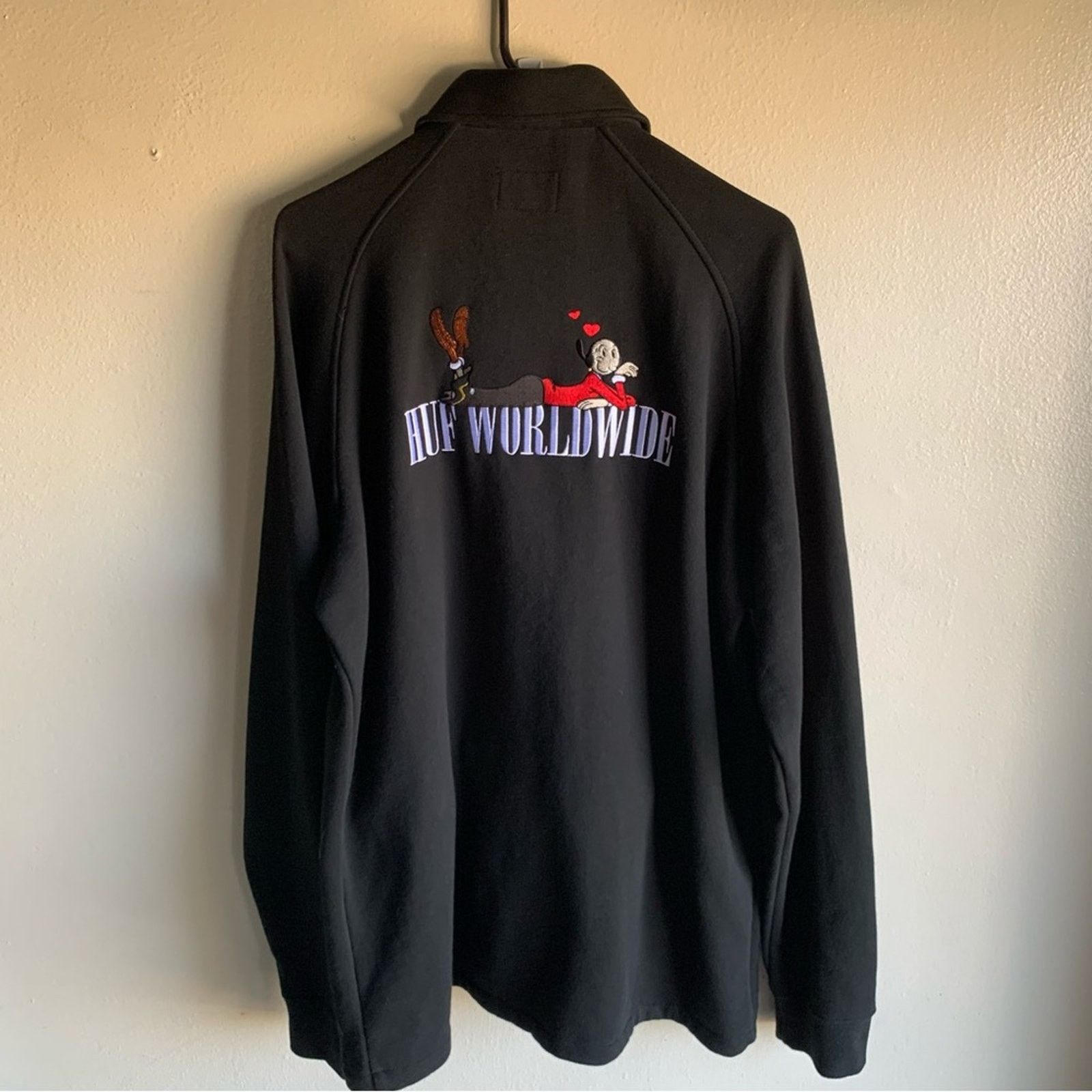 Huf Huff Popeye Jacket Mens Adult Large Black Olive Coach Large Size US L / EU 52-54 / 3 - 4 Thumbnail