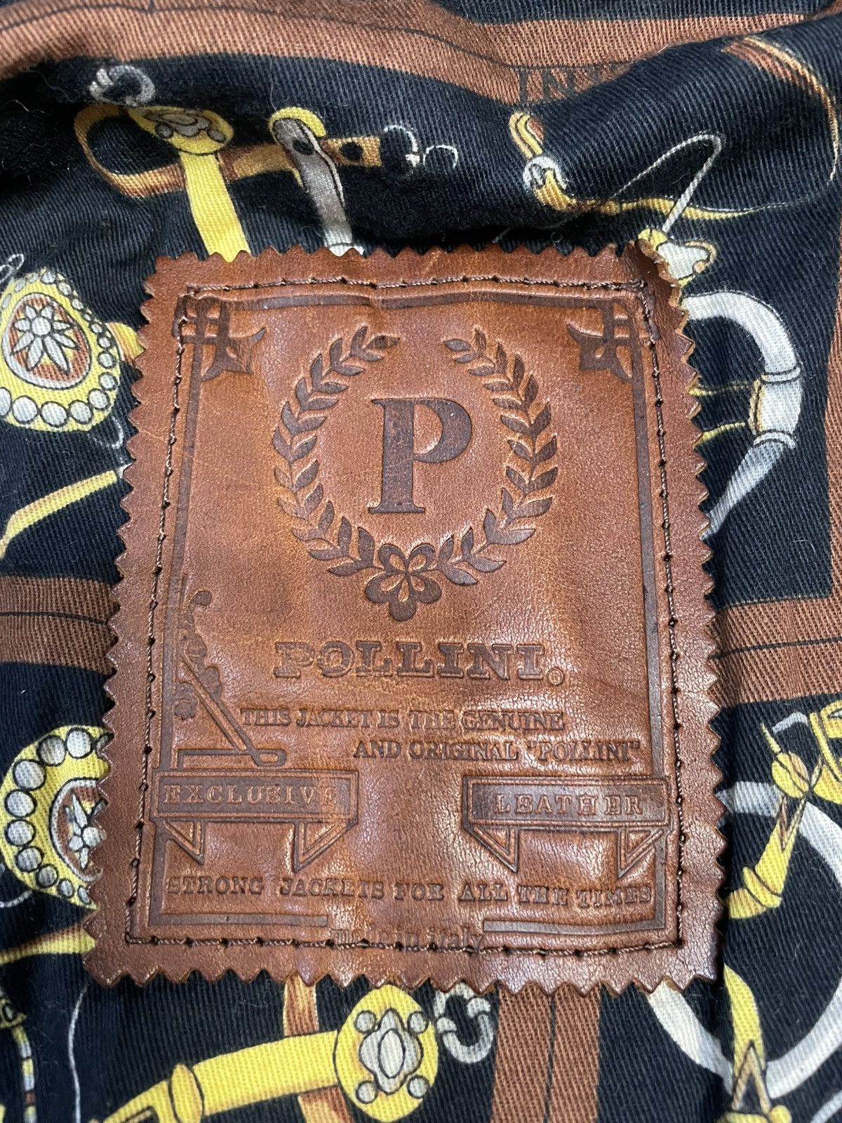 Pollini 👹Vintage Pollini Italy Leather Bomber Jacket Size US L / EU 52-54 / 3 - 8 Thumbnail