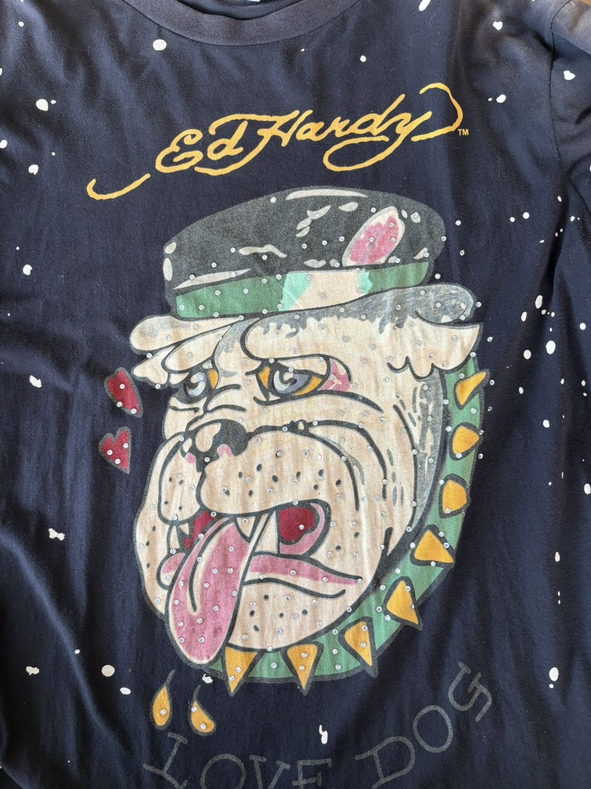 Ed Hardy Ed Hardy Long Sleeve Shirt Love Dog Big Logo Size US XXL / EU 58 / 5 - 12 Thumbnail