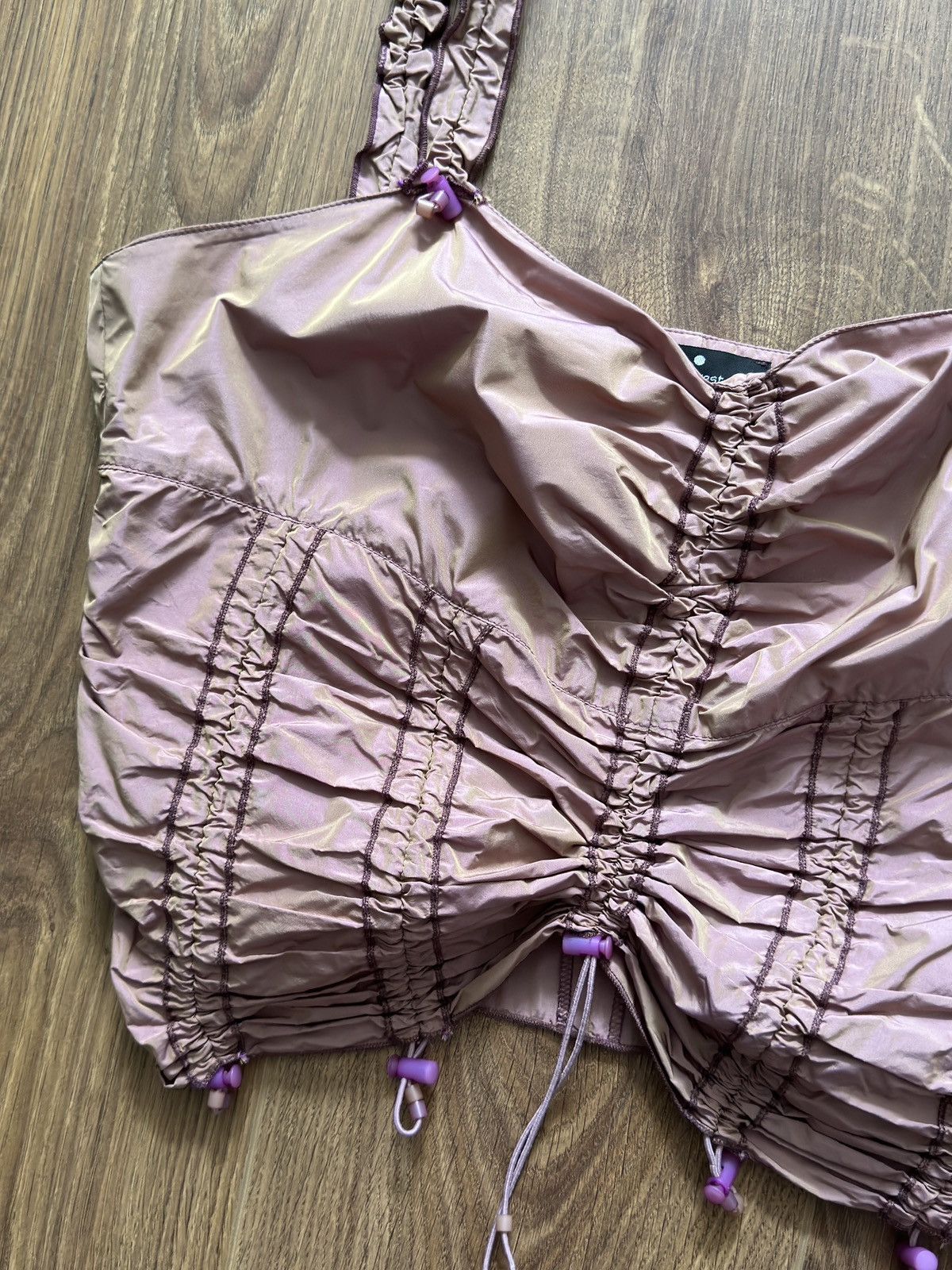 Beauty Beast × If Six Was Nine × Vintage Vintage Nylon Peach Adjustable Tank-Top Size M / US 6-8 / IT 42-44 - 2 Thumbnail