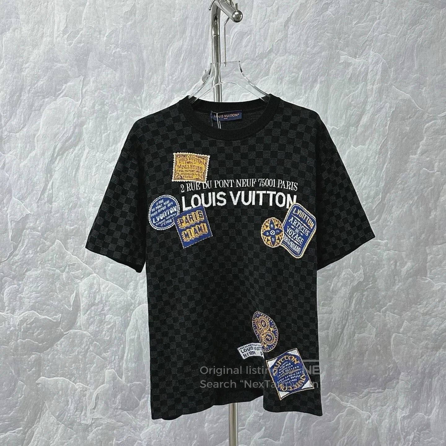 Louis Vuitton louis vuitton black logo knit short sleeve. Size US M / EU 48-50 / 2 - 1 Thumbnail