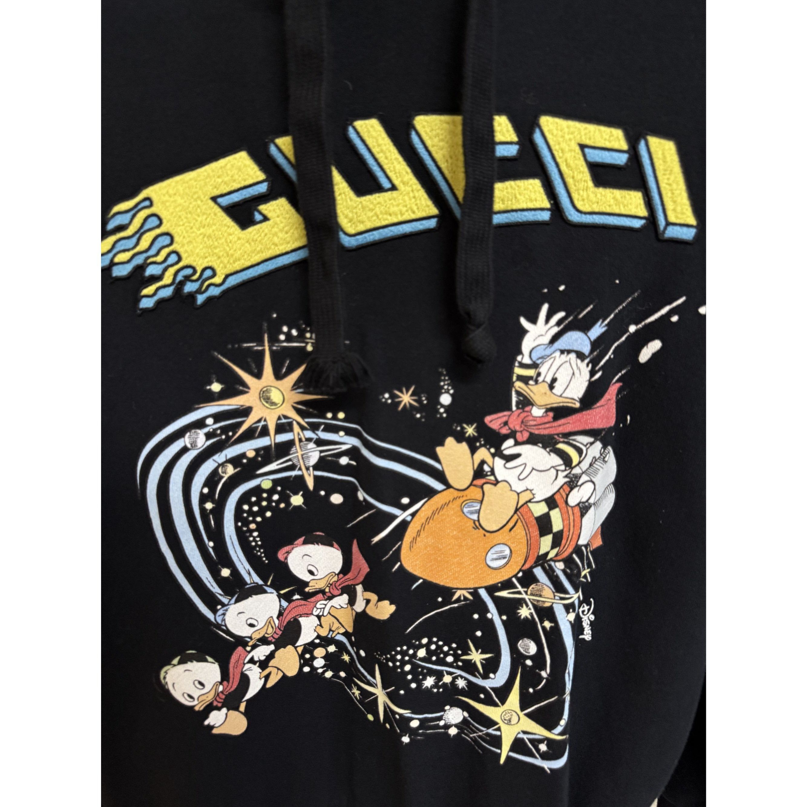 Gucci Gucci X Disney Black Donald Duck Sweatshirt Hoodie S Size S / US 4 / IT 40 - 3 Thumbnail