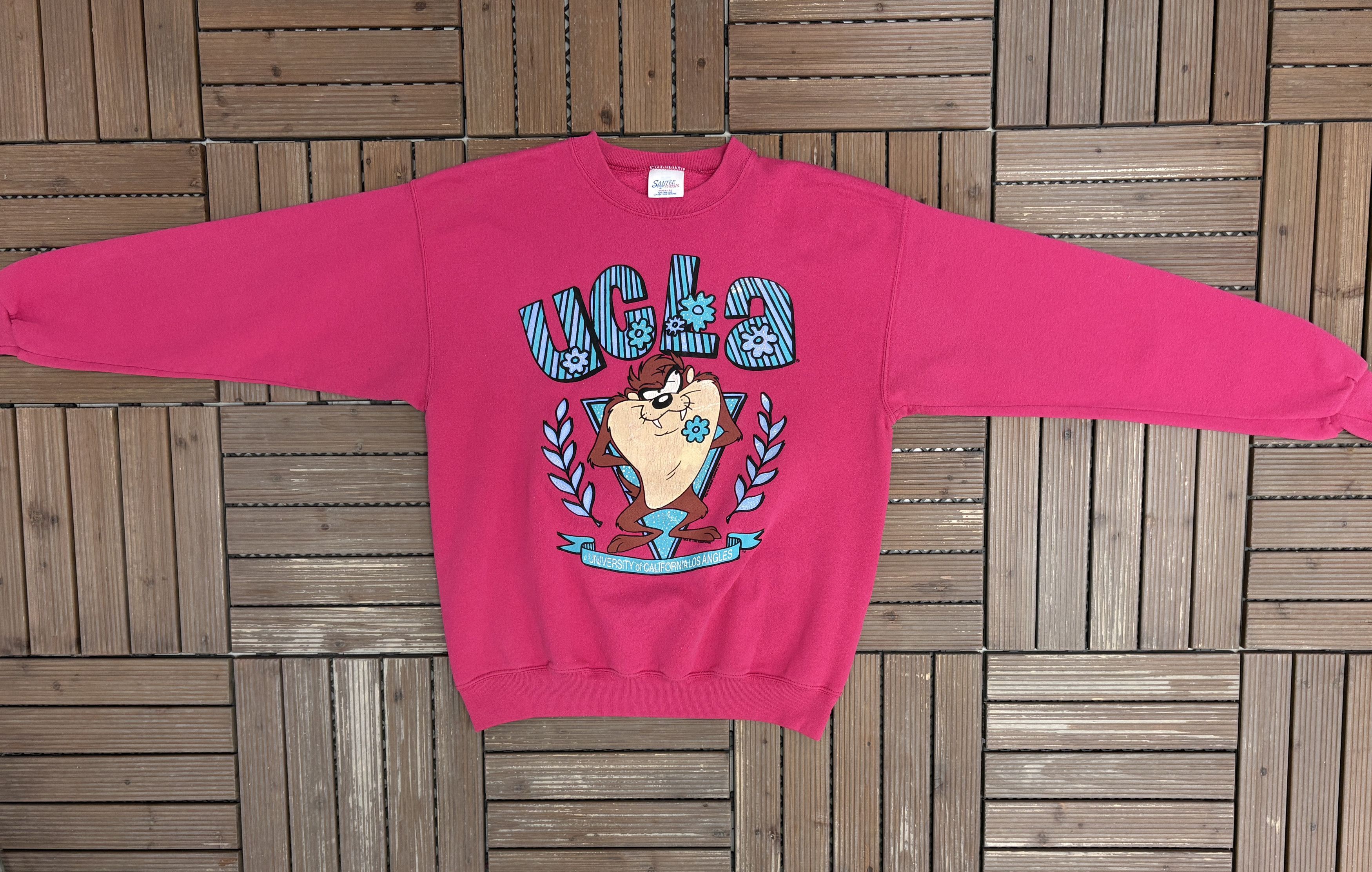 Vintage UCLA Bruins Taz Vintage Pink Crewneck Sweater Size US L / EU 52-54 / 3 - 6 Thumbnail