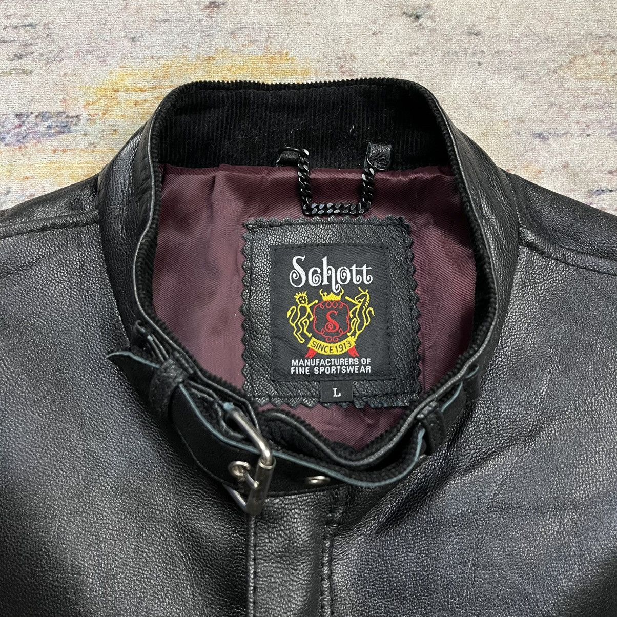 Schott Schott cafe racer biker leather jacket Size US L / EU 52-54 / 3 - 5 Thumbnail