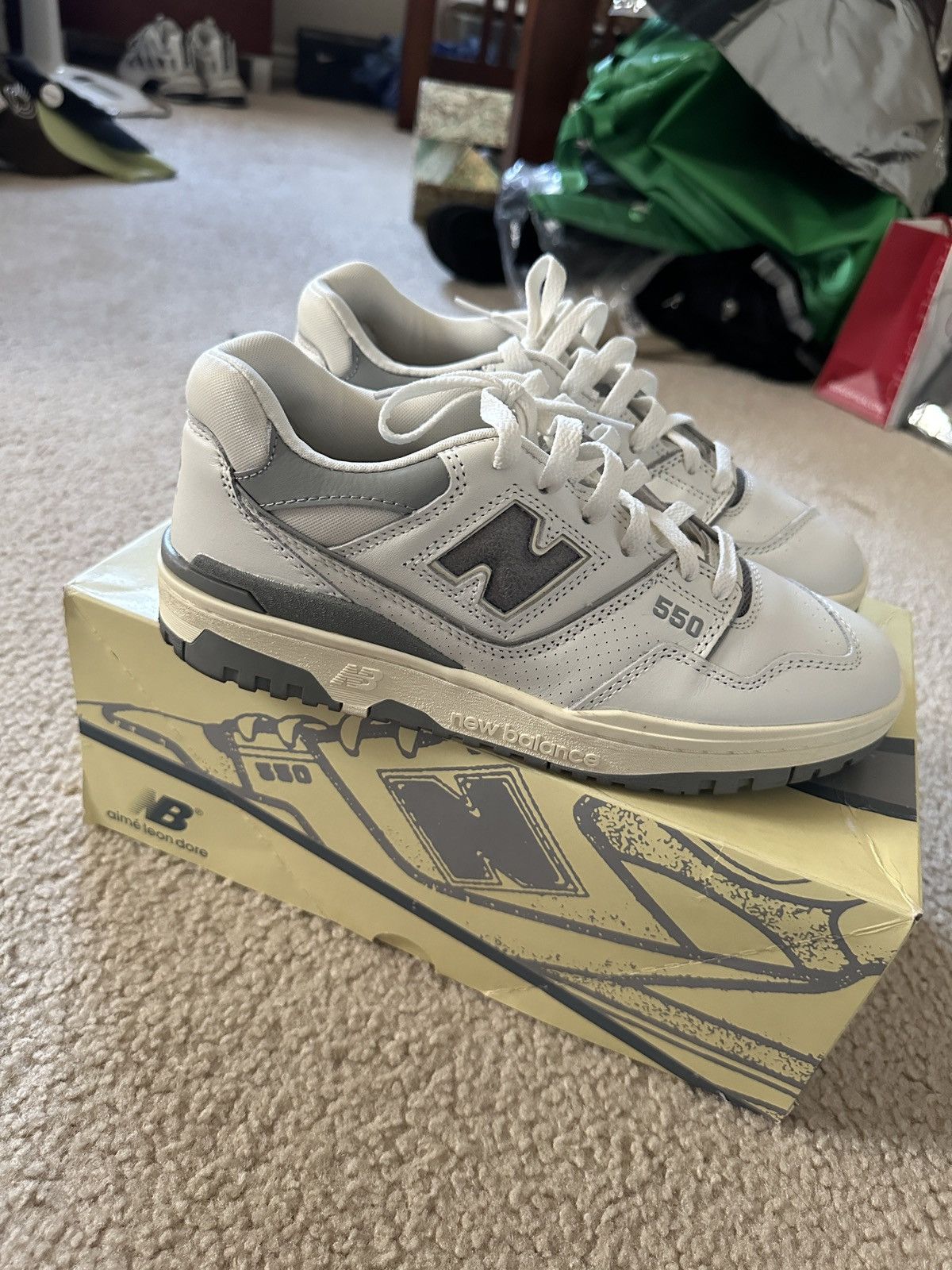 Aime Leon Dore × New Balance New balance 550 aime Leon dore white grey size us 8 Size US 8 / EU 41 - 3 Thumbnail