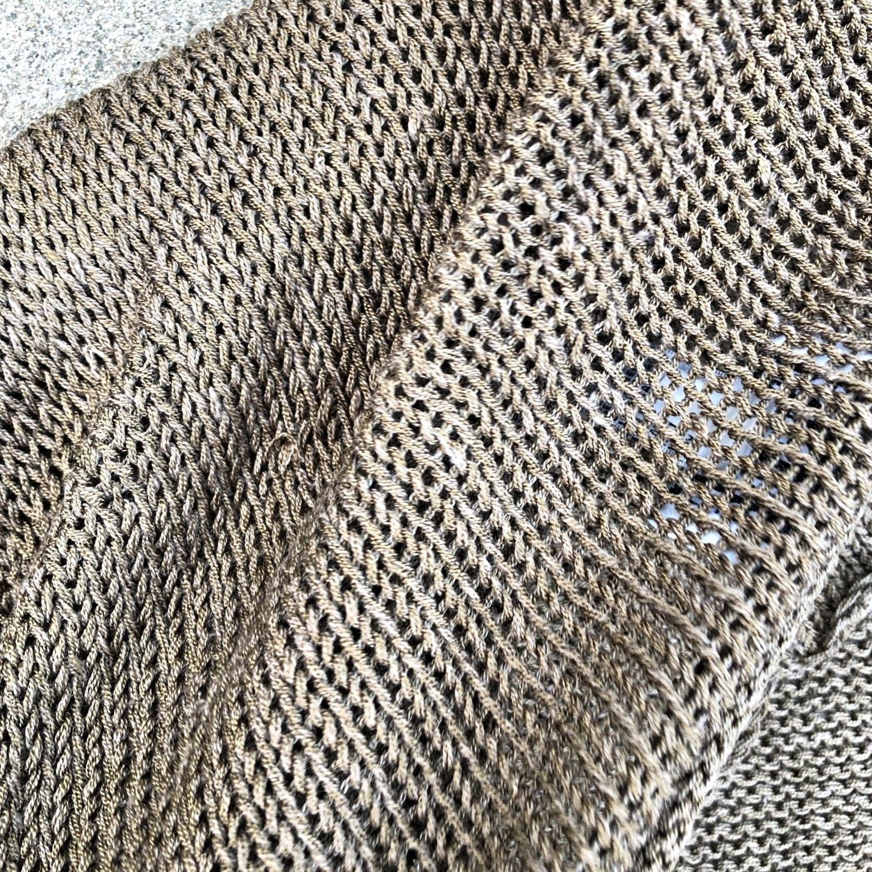 Vintage CHICO'S DESIGN Knit Pullover Sweater Women's 2 Linen Blend Brown Long Sleeve Pullover Knit Sweatshirt Cable-Knit Size XS / US 0-2 / IT 36-38 - 3 Thumbnail