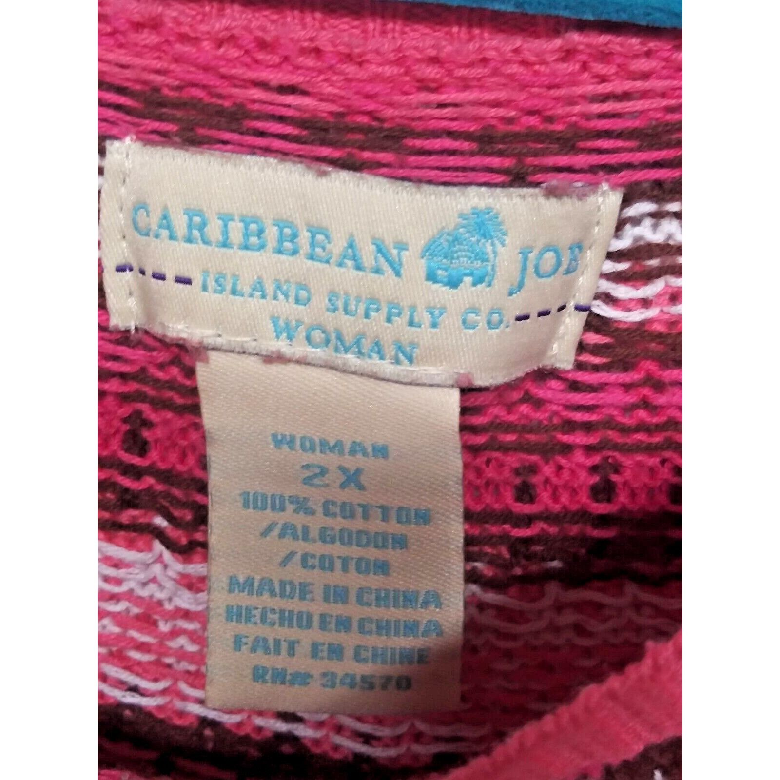 Vintage Caribbean Joe womens Sweater 2X Islandic Nordic Fair Isle Me Size XXL / US 16-18 / IT 52-54 - 5 Thumbnail