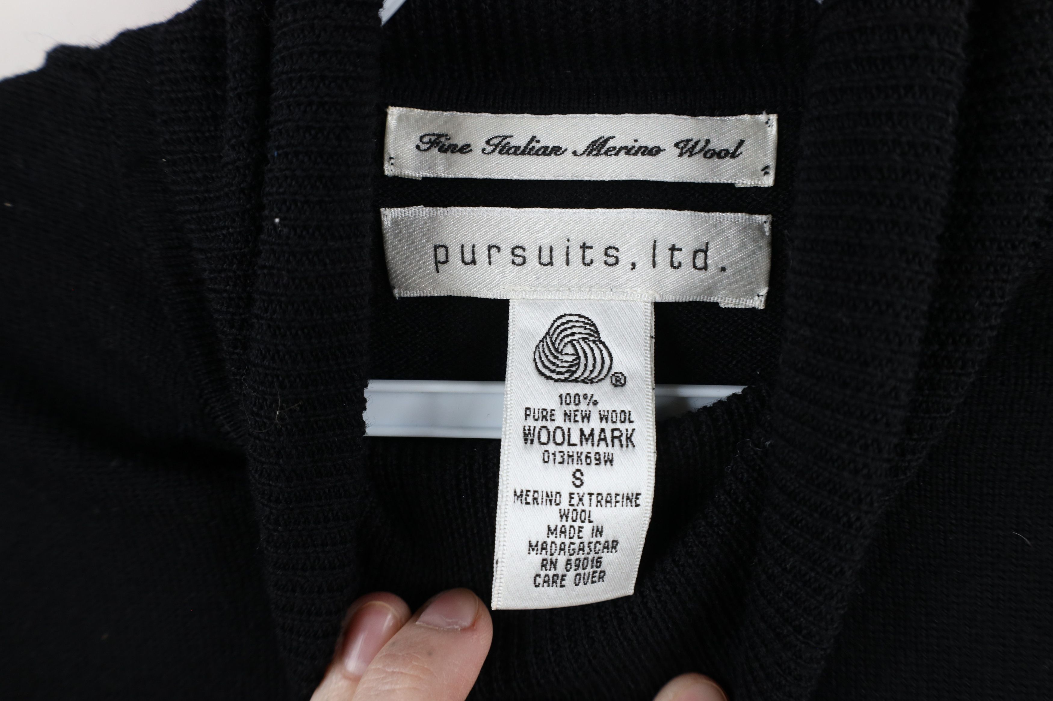 Vintage Vintage 90s Streetwear Merino Wool Knit Turtleneck Sweater Size S / US 4 / IT 40 - 7 Thumbnail