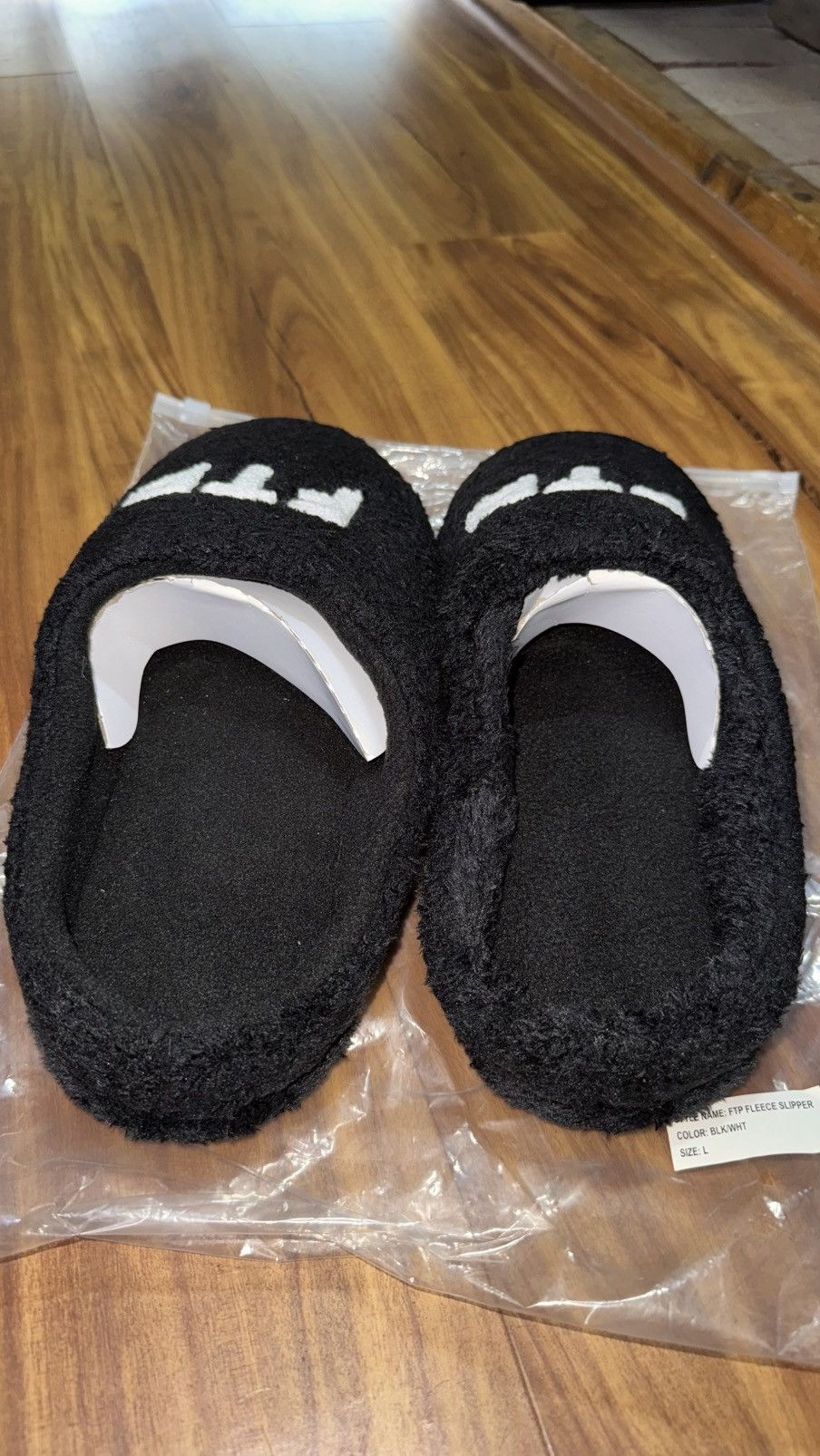 Fuck The Population FTP logo fleece slippers Size US 12 / EU 45 - 4 Thumbnail