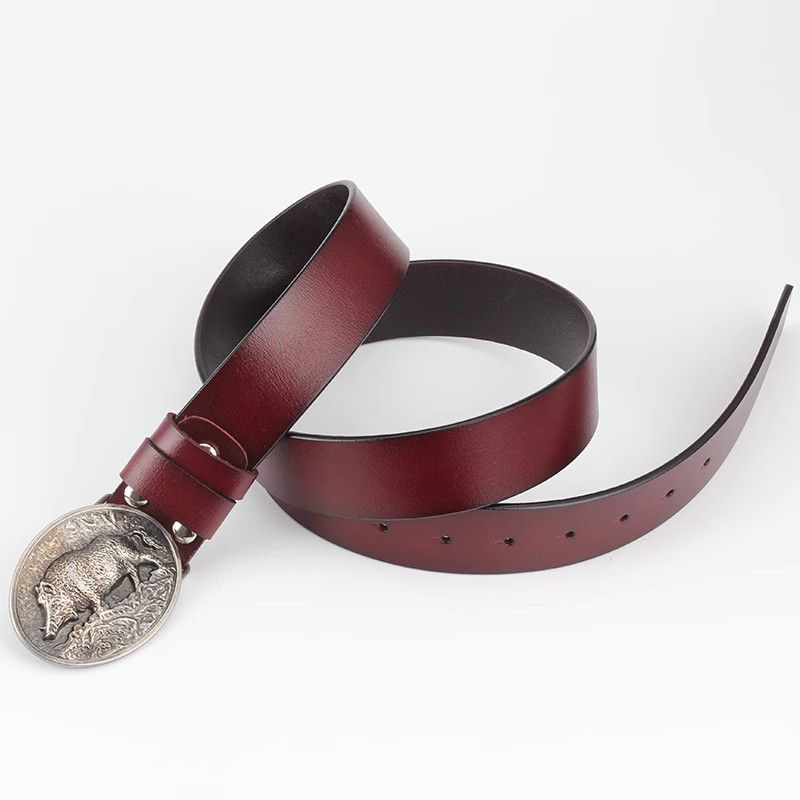 Designer Modern Vintage Belt Riveted Belts Menswear Accessories Size ONE SIZE - 3 Thumbnail
