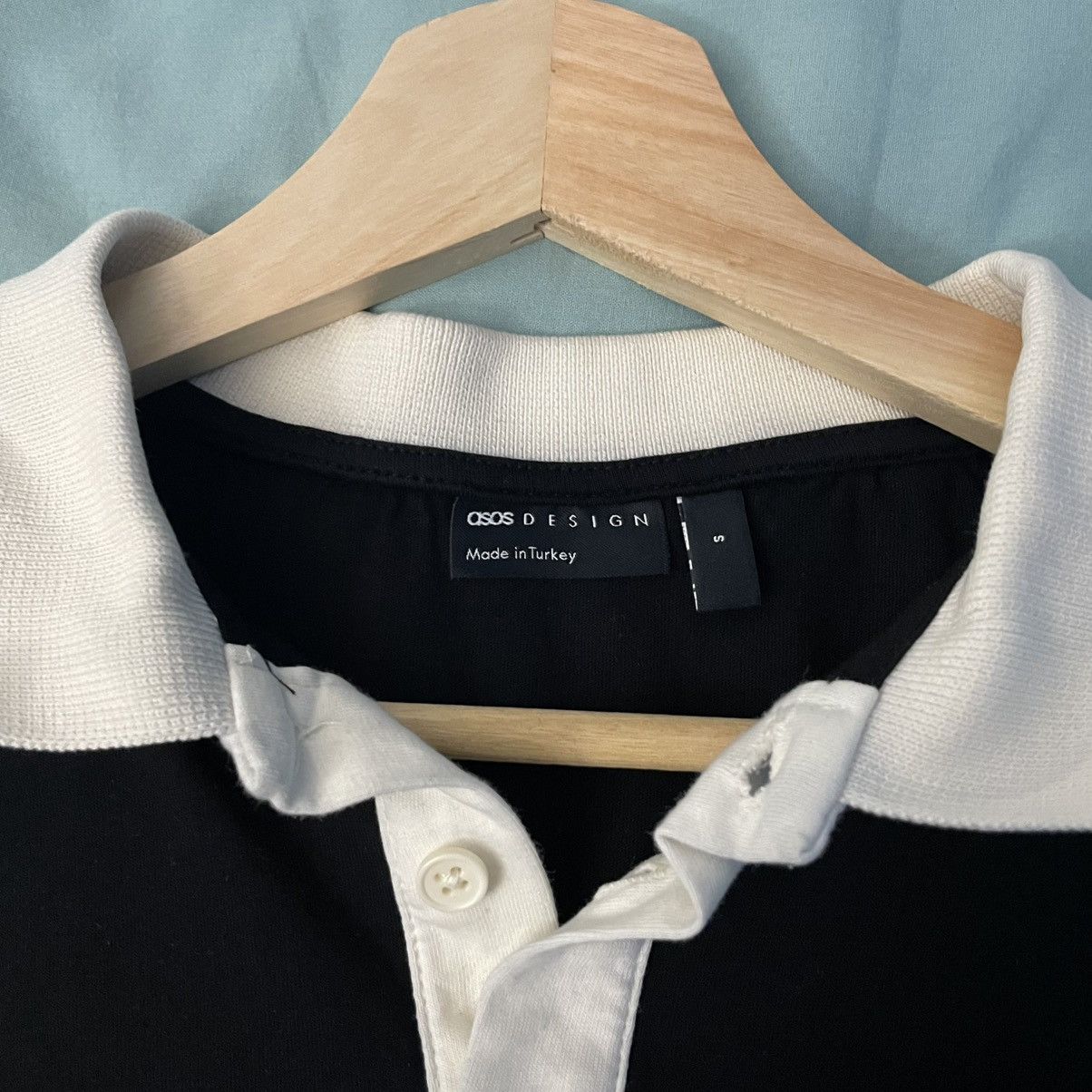 Asos ASOS Long Sleeve Color Block Polo – Size M Size US S / EU 44-46 / 1 - 7 Thumbnail