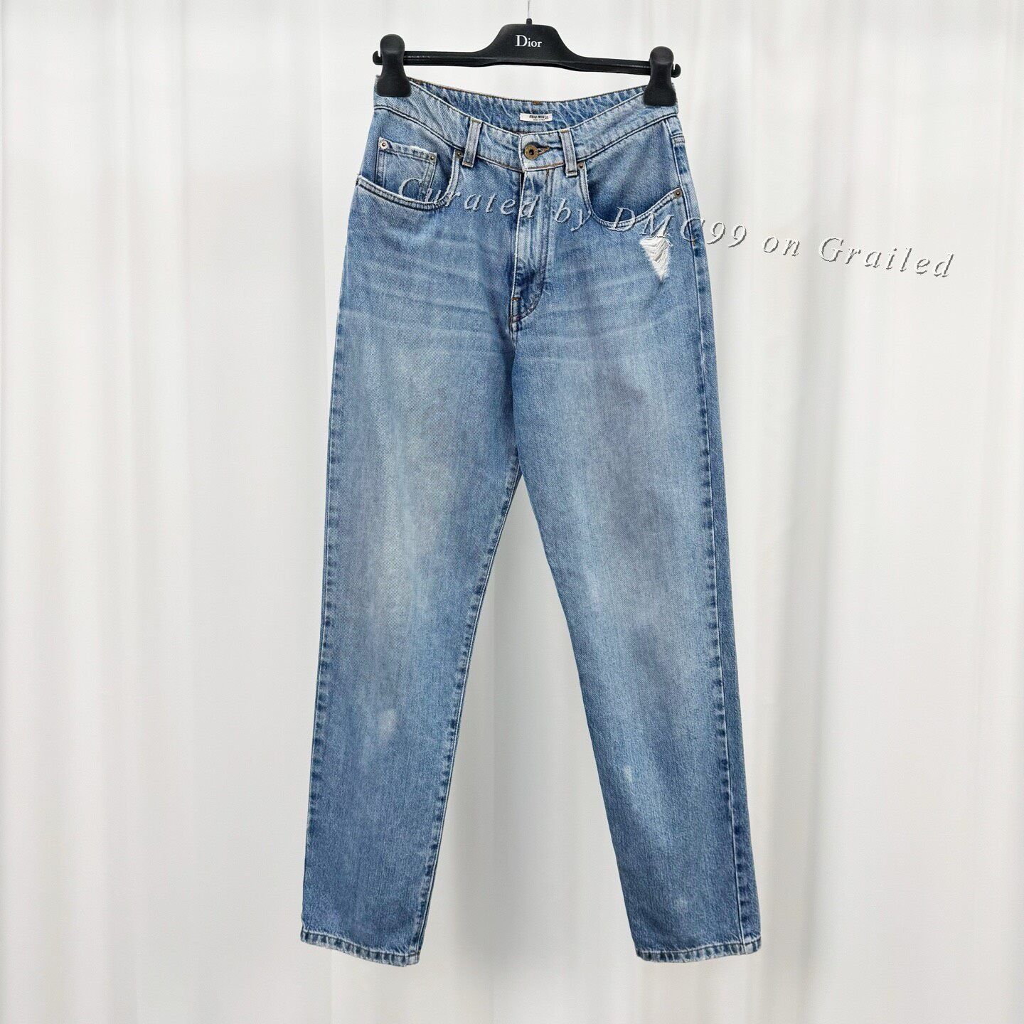 Miu Miu Miu Miu Painted Daisy Leather Patch Jeans Size 25" / US 0 / IT 36 - 1 Thumbnail