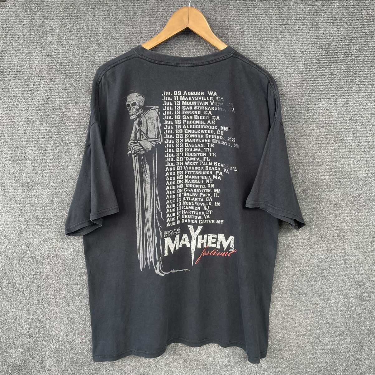 Band Tees × Vintage Vintage Y2K Mayhem Festival Concert Distressed T Shirt Size US XL / EU 56 / 4 - 7 Thumbnail