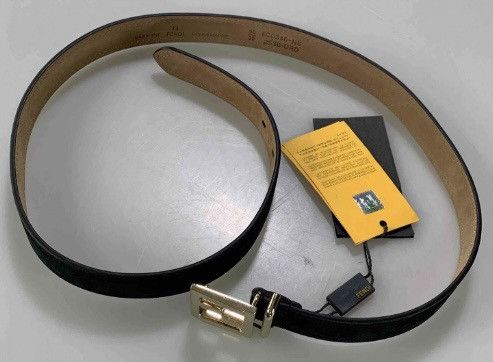 Fendi Fendi 🇮🇹 gold FF buckle black leather belt unisex 90 NEW Size 34 - 5 Thumbnail