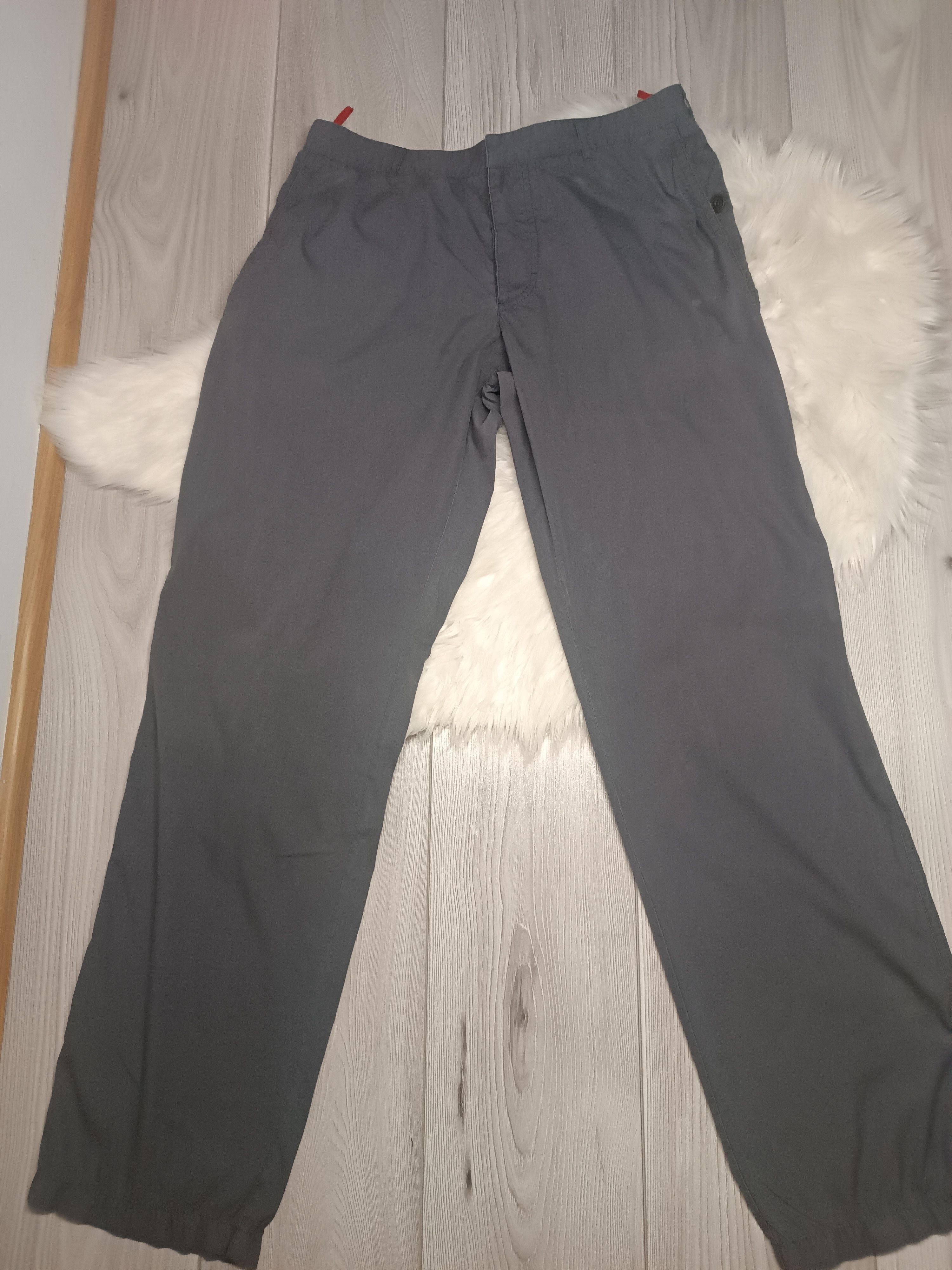 image of Vintage Prada Nylon Pants Red Tab Grail Archive in Grey, Men's (Size 36)