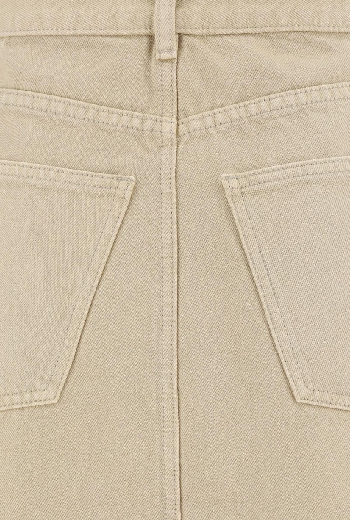 Tory Burch o1s22i1n1024 Denim Trapeze Skirt in Beige Size 27" / US 4 / IT 40 - 3 Thumbnail