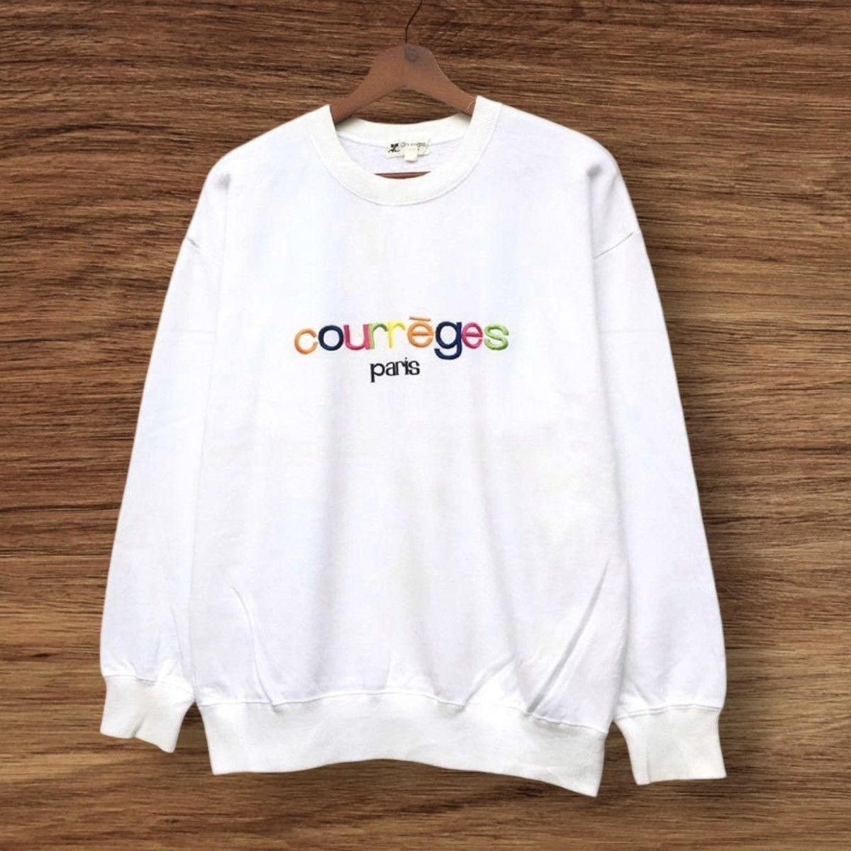 Courreges Vintage Courreges Paris Crewneck Embroidered Logo Size US S / EU 44-46 / 1 - 3 Thumbnail