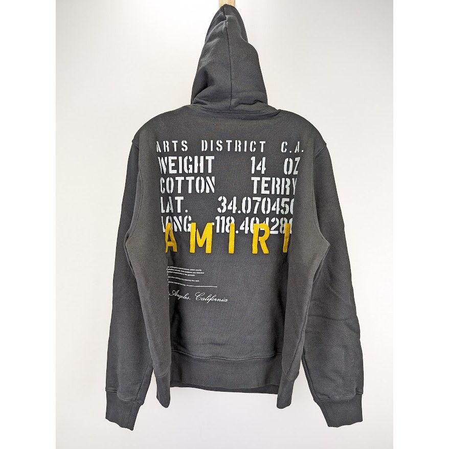 Amiri o1rshd1 Miltary Specs Stencil Hoodie in Black Size US S / EU 44-46 / 1 - 15 Thumbnail