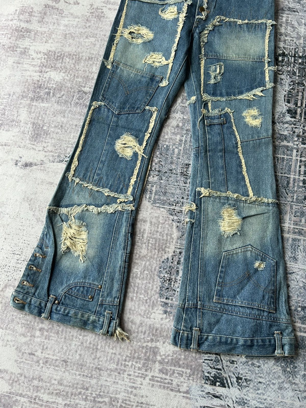 Japanese Brand Designer Patchwork Jeans Style Size US 29 - 4 Thumbnail
