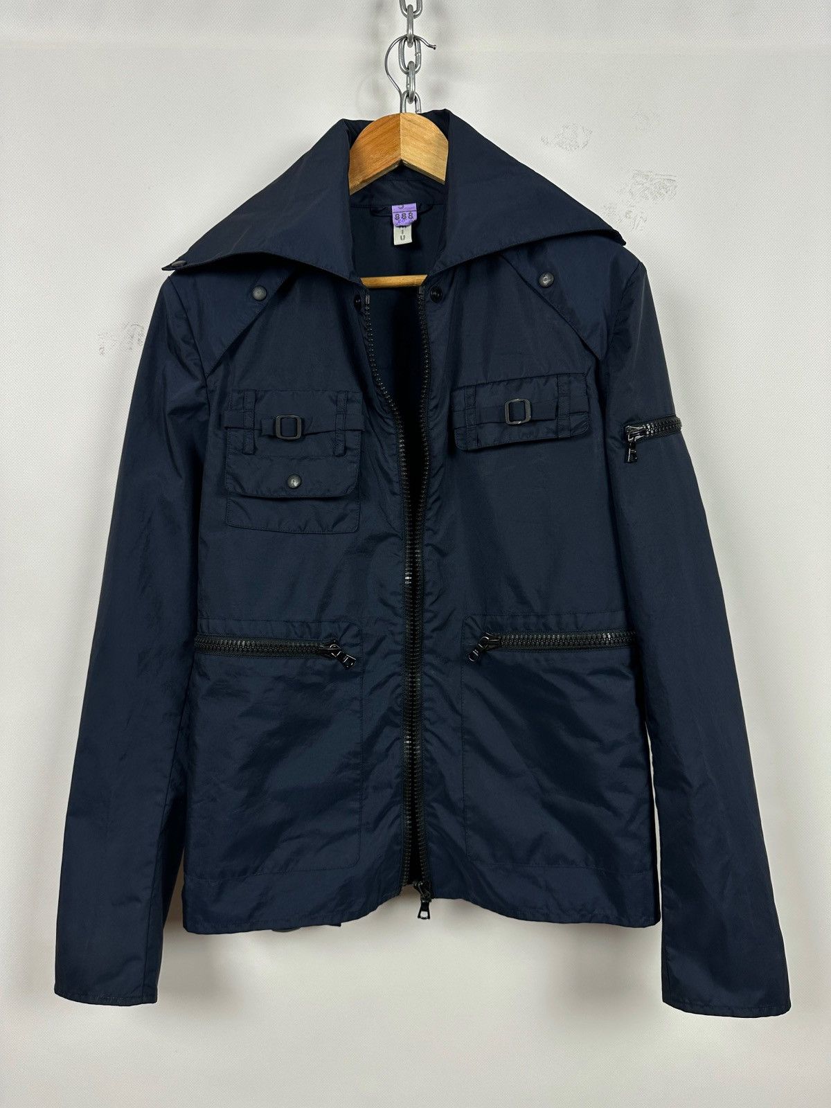 Miu Miu 1999 Vintage Miu Miu Navy Nylon Archive Cargo Utility Jacket Size US M / EU 48-50 / 2 - 13 Thumbnail