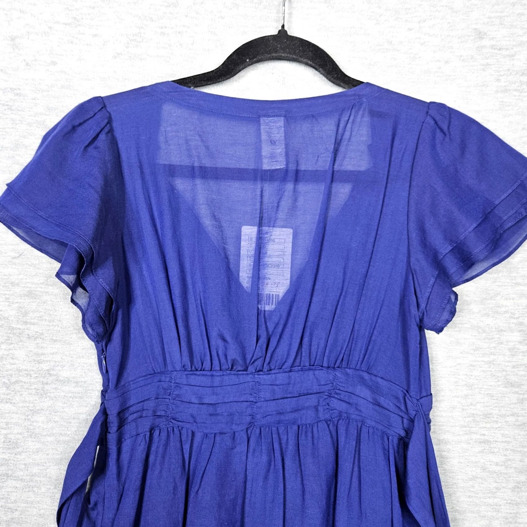 Anthropologie Anthropologie Lithe Petit Four V-Neck Floral Printed Ruffle NAVY Dress Sz 0 NEW Size XS / US 0-2 / IT 36-38 - 7 Thumbnail