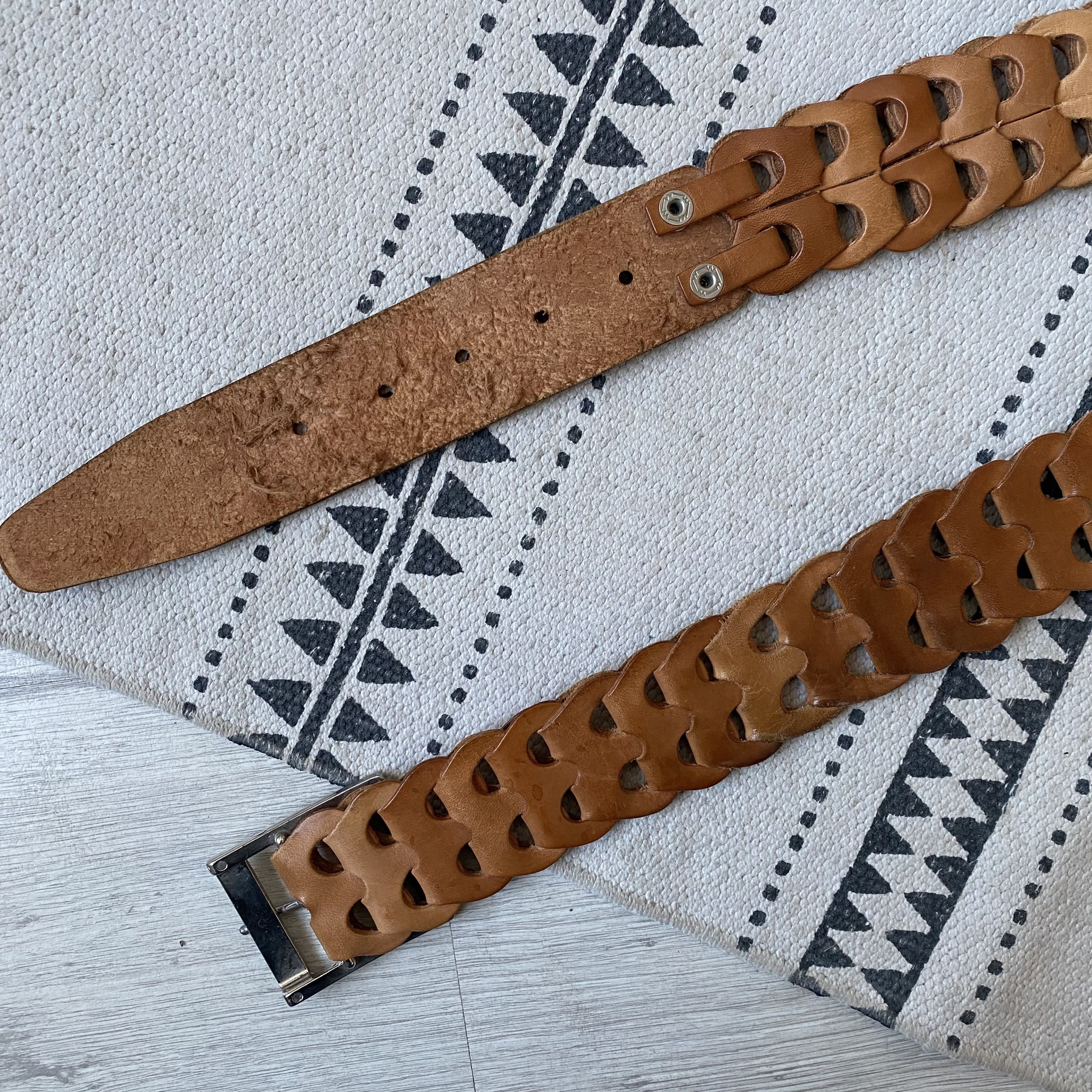 Cowboy Equipment Vintage Y2K leather belt american western style Size 36 - 5 Thumbnail