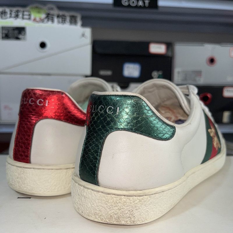 Gucci Gucci Ace White Green Fashion Sneakers for Men Size US 8 / EU 41 - 7 Thumbnail
