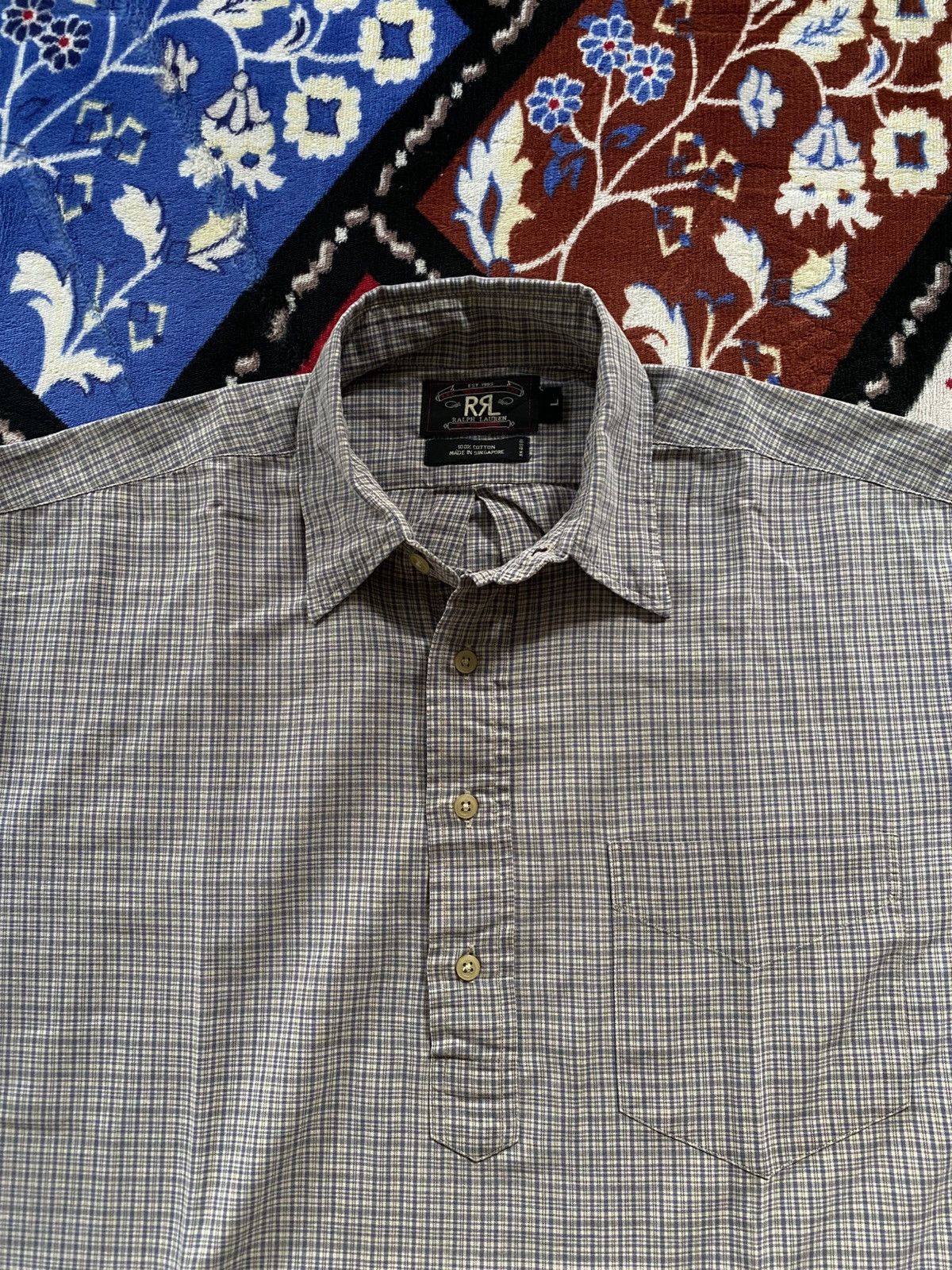 RRL Ralph Lauren RRL Plaid Button Shirt Size US L / EU 52-54 / 3 - 4 Thumbnail