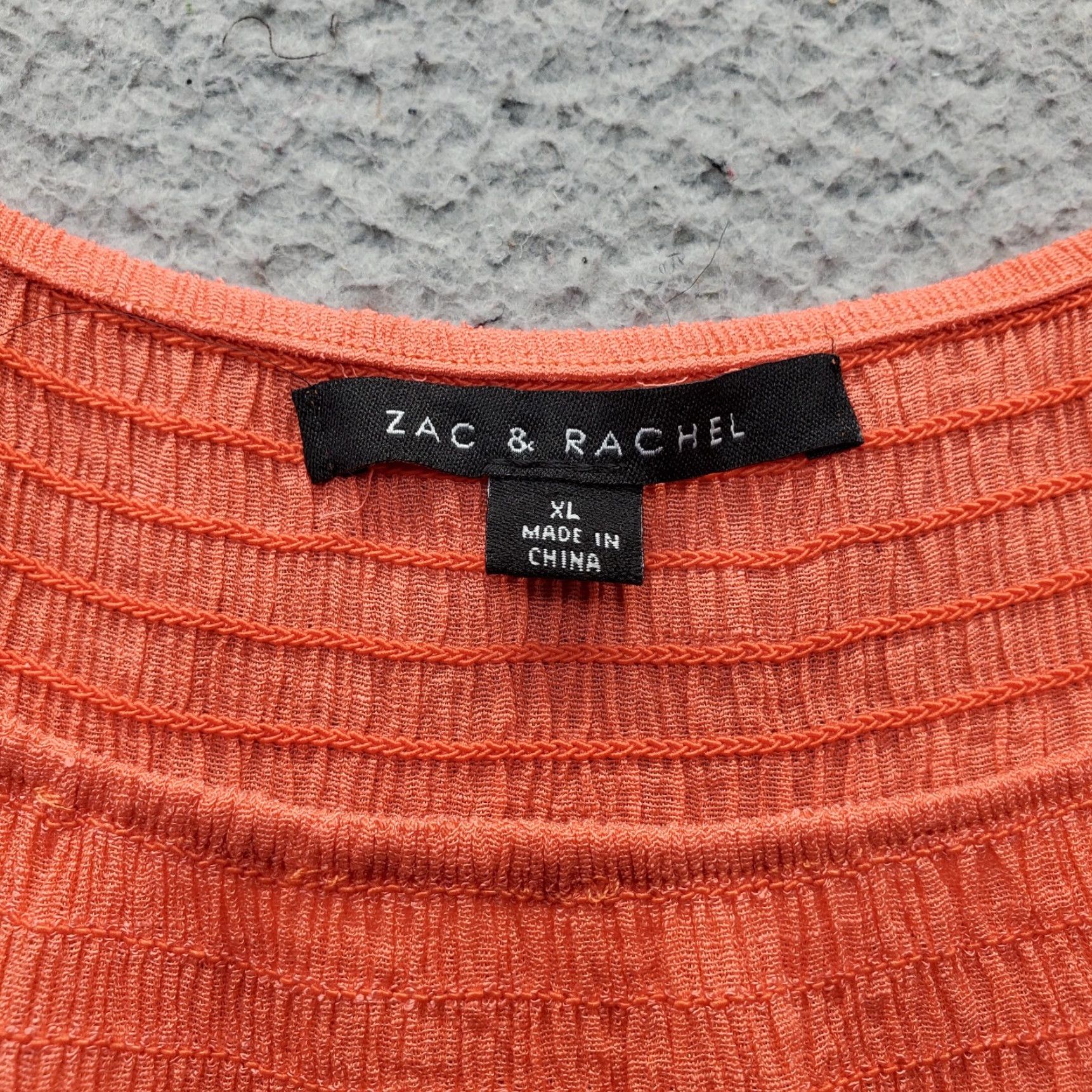 Vintage Zac & Rachel Wool Boho Blouse Top Womens XL Orange Flutter Sleeve Smocked Detail Blouse Size XL / US 12-14 / IT 48-50 - 5 Thumbnail