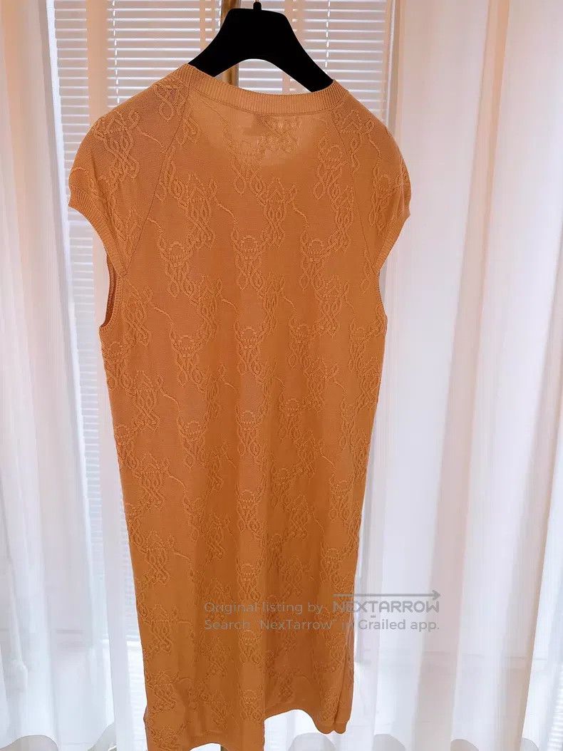 Hermes Hermes Pink jacquard velvet knitted dress Size XS / US 0-2 / IT 36-38 - 4 Thumbnail