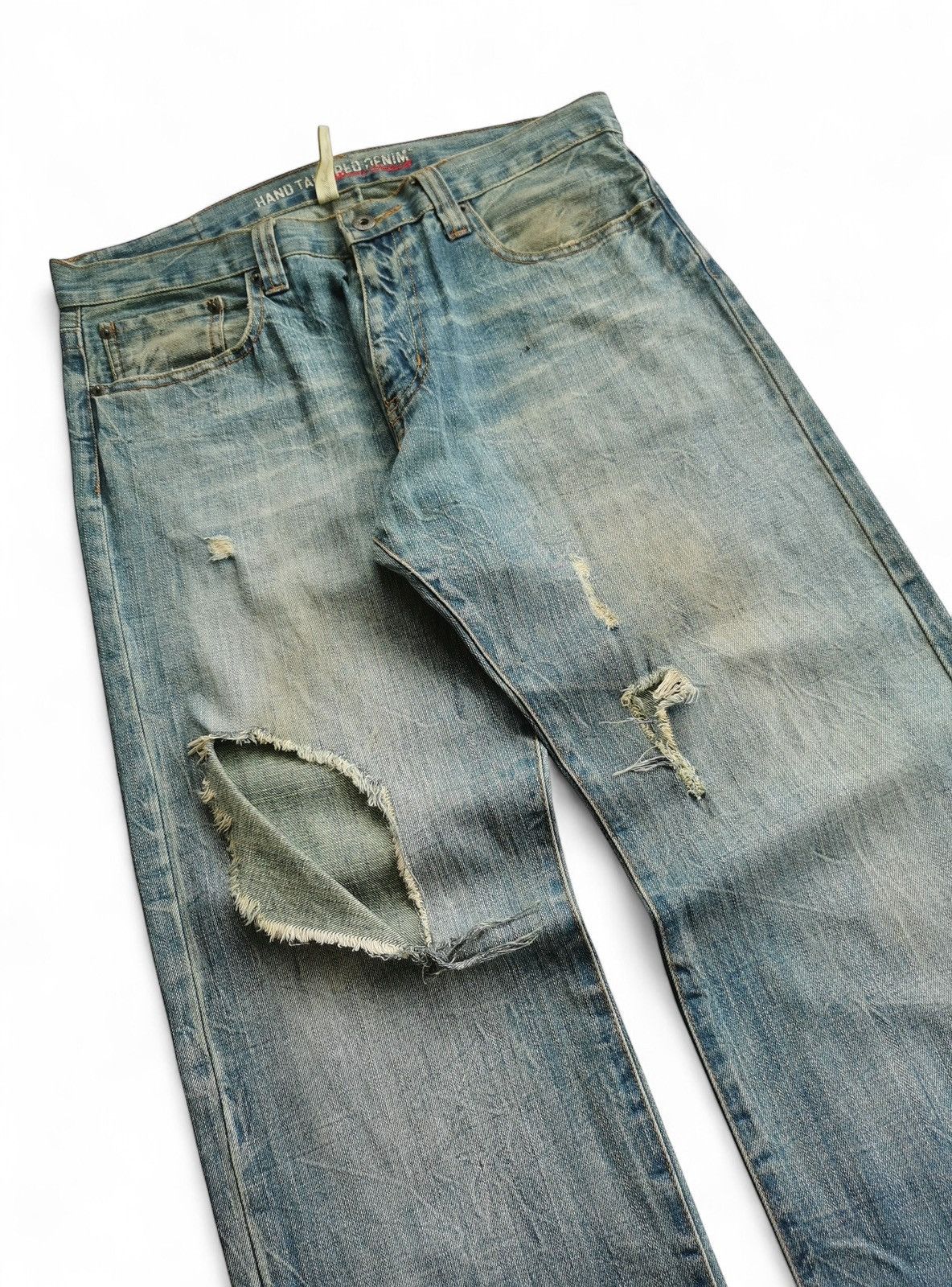 Kapital Free Gate Ripped Mud Wash Jeans Size US 34 / EU 50 - 5 Thumbnail