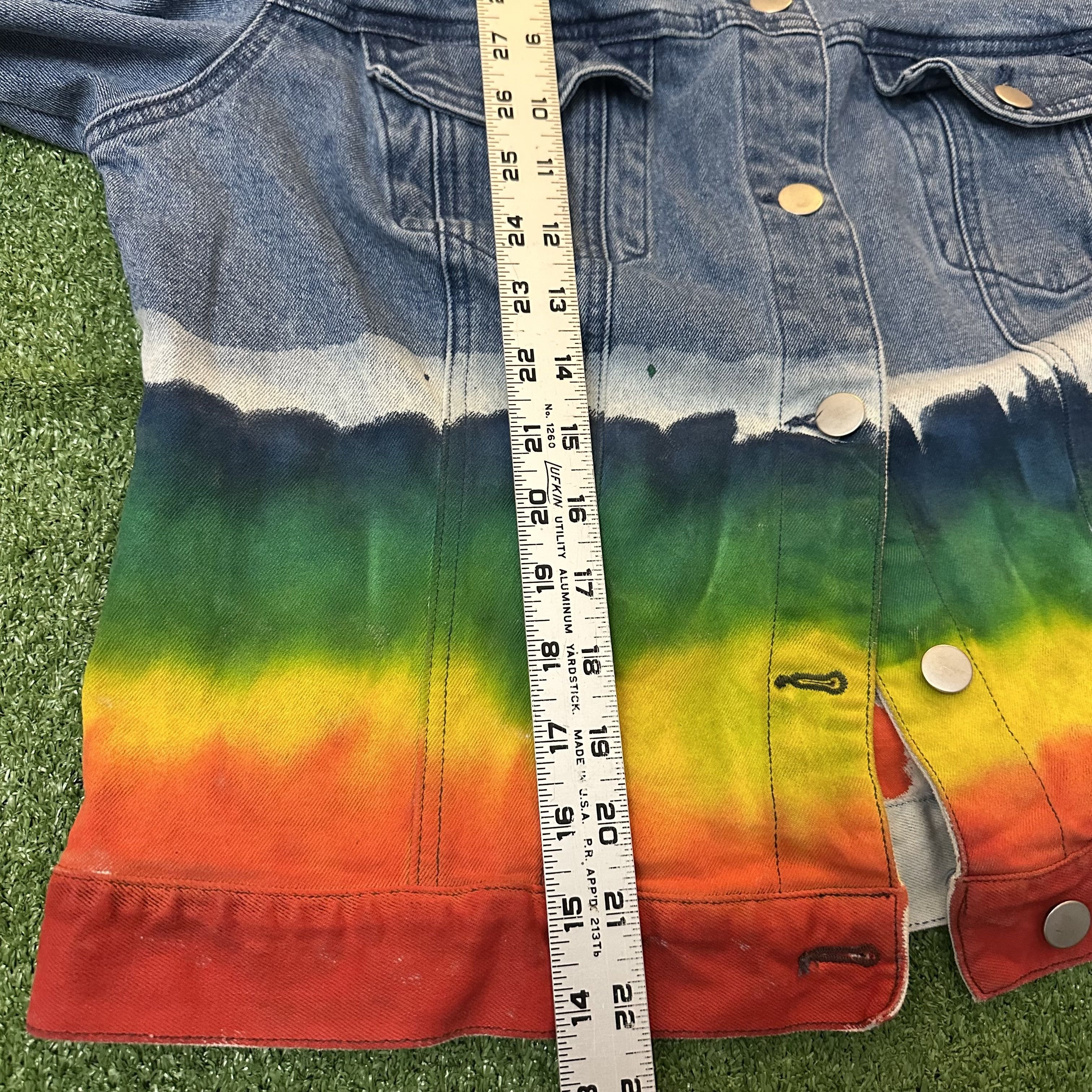 Other Women's Baccini Los Angeles Denim/Tie-Dye Jean Jacket Size L / US 10 / IT 46 - 5 Thumbnail