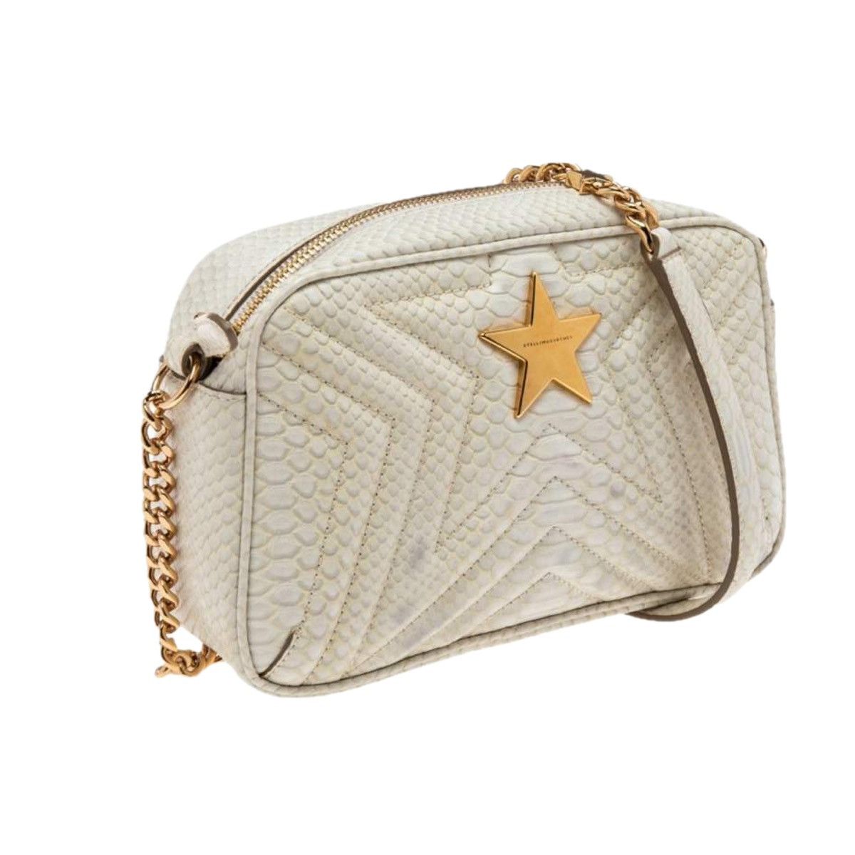 Stella McCartney Stella McCartney White Python Embossed Star Crossbody Bag Size ONE SIZE - 10 Thumbnail