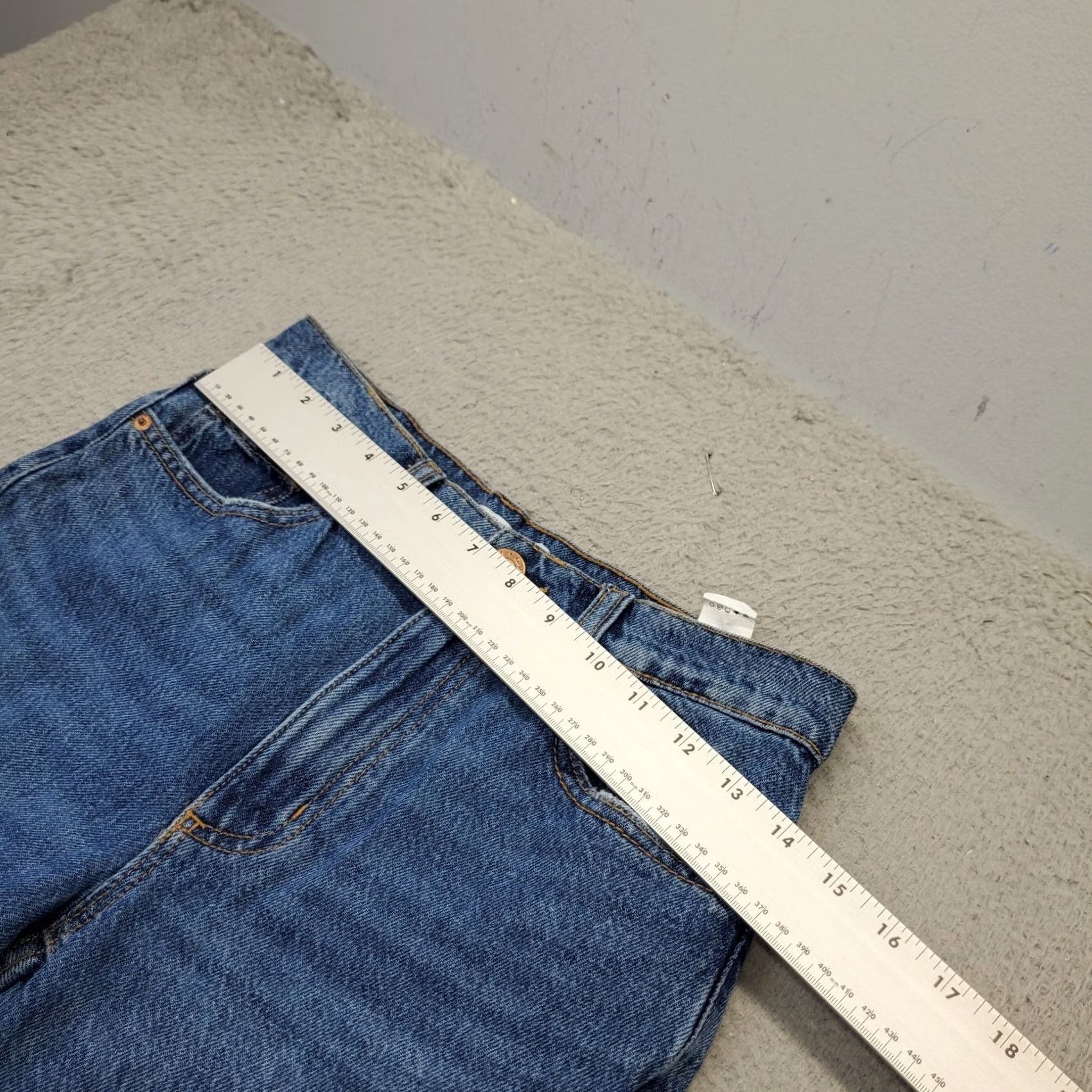 Garage VINTAGE Garage Straight Jeans Womens Size 3 Blue Denim Stretch High Waist Medium Wash Jeans Mens Size 26" / US 2 / IT 38 - 3 Thumbnail