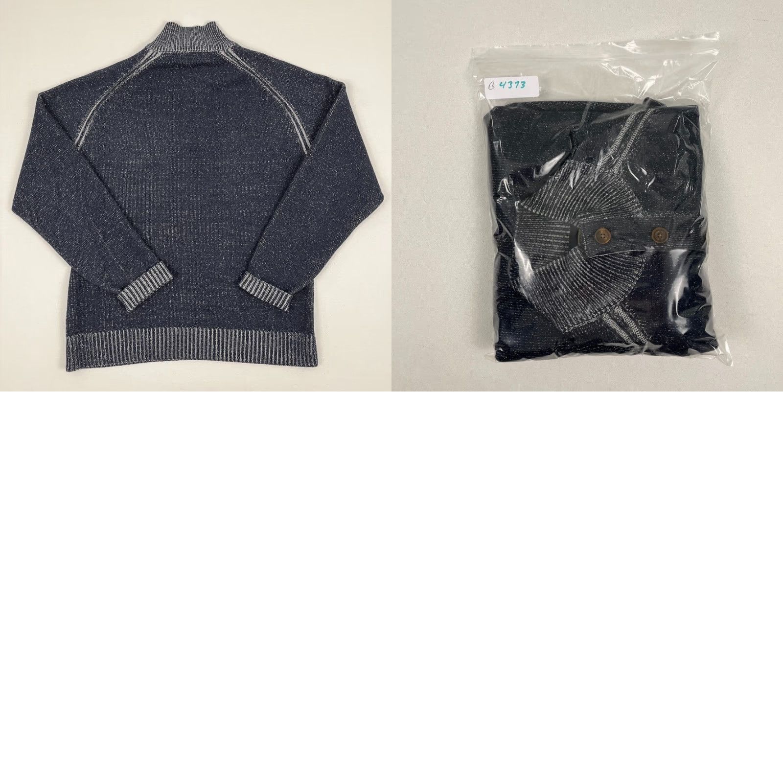 Vintage J.L. Powell Sporting Sweater Polo Mens L Blue Thick Knit Cadet Pullover Cashmere Size US L / EU 52-54 / 3 - 8 Thumbnail