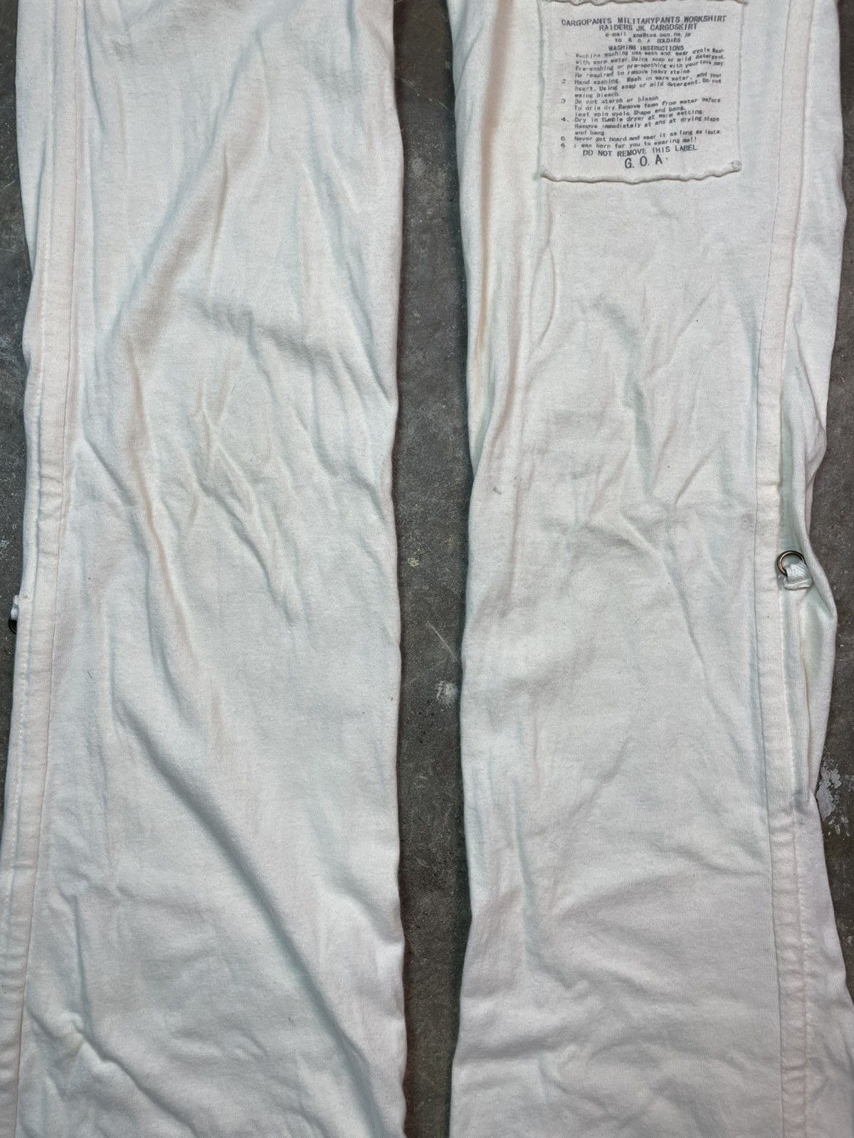 GOA G.O.A Flare Distressed Archive Military SweatPants Size 26" / US 2 / IT 38 - 4 Thumbnail