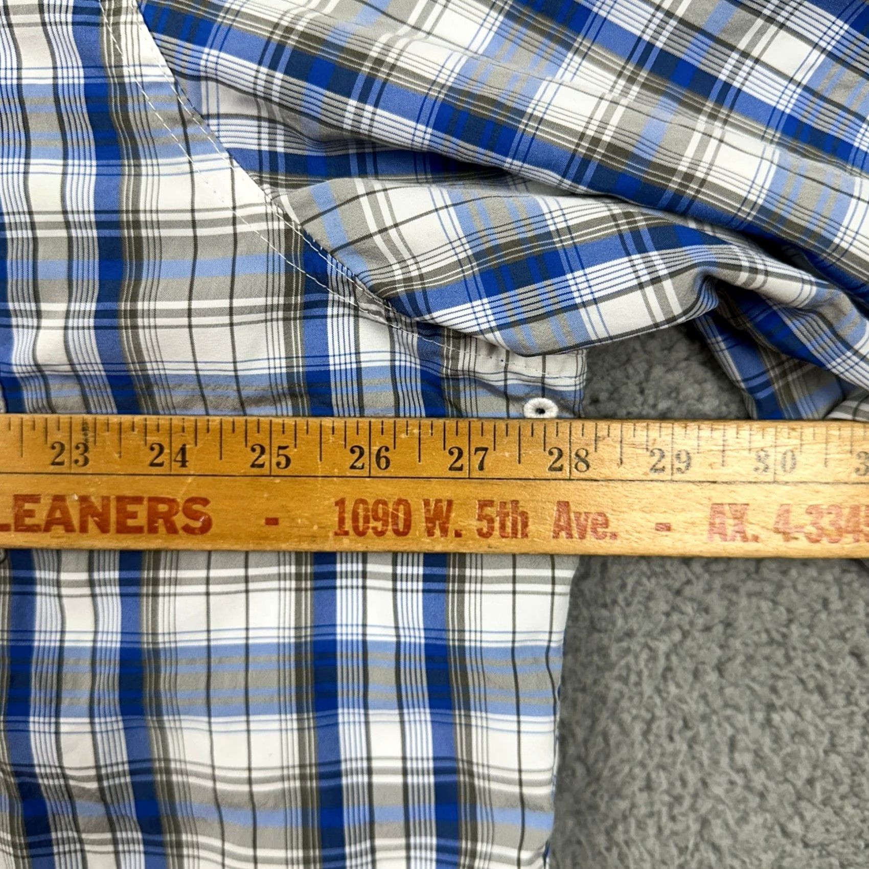 Vintage L.L. Bean Shirt Mens 2XL Button-Up Plaid Blue Gray Pocket Outdoor Shirt-Long Sleeve Button-Down Collar Midwest UPS Size US XXL / EU 58 / 5 - 6 Thumbnail