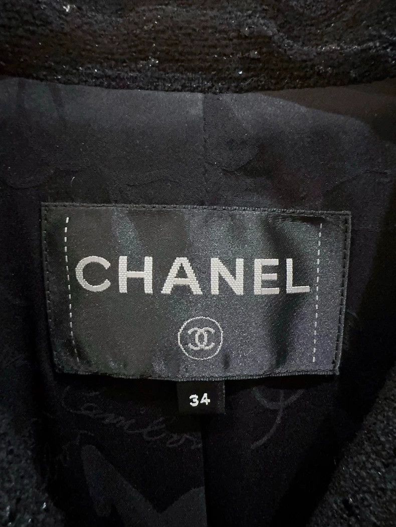 Chanel Chanel Cruise series black glitter jacket 2503-Nextarrow Size XXS / US 00 / IT 34 - 3 Thumbnail