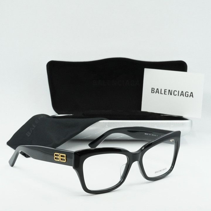 Balenciaga Balenciaga BB0274O 001 Eyeglasses Black 55mm Cat Eye Frame Size ONE SIZE - 10 Thumbnail