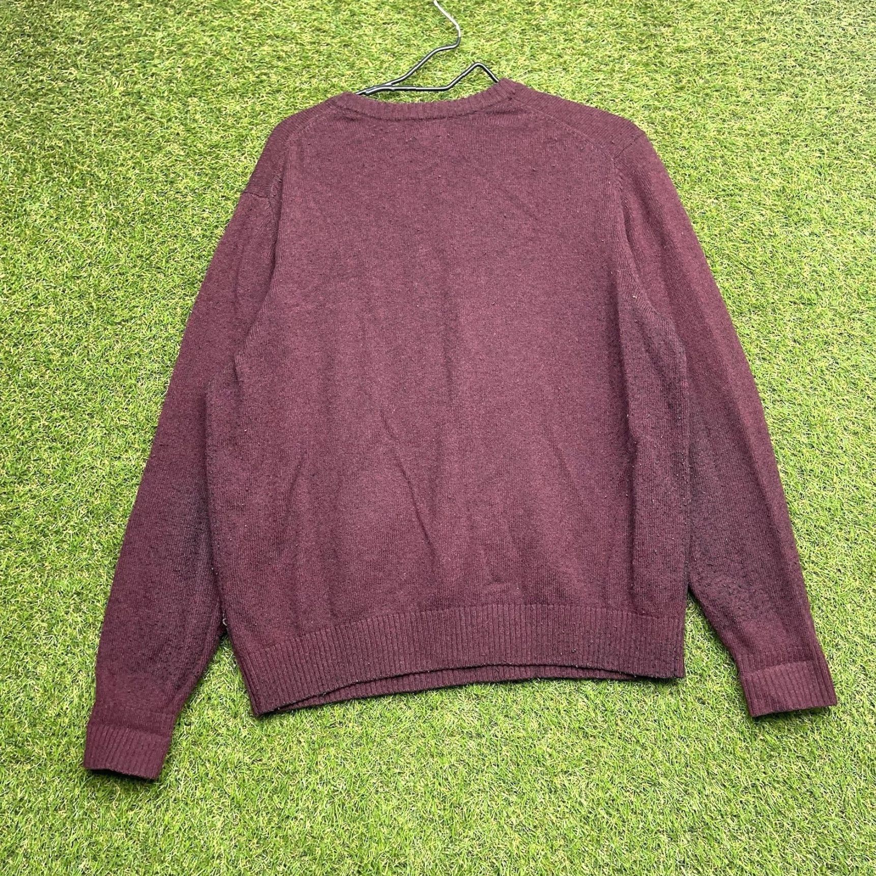 Vintage VINTAGE L.L. Bean Sweater Pullover Turtleneck Knit Mens Medium Maroon/Purple Lambswool 90s Preppy Knitwear Size US M / EU 48-50 / 2 - 2 Thumbnail