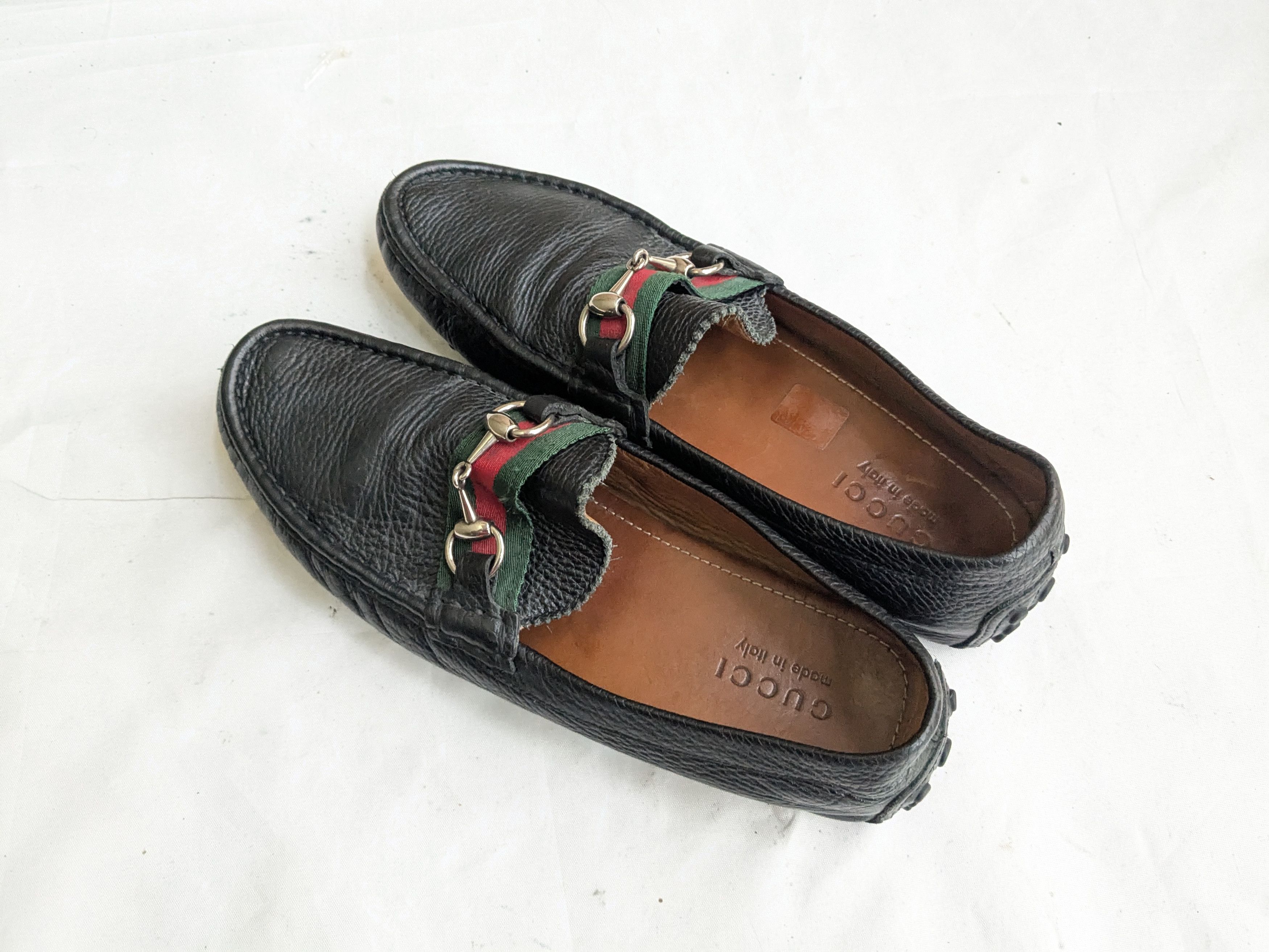 Gucci Gucci Horsebit Driving Loafers Black Leather 9 Slip On Size US 9 / EU 42 - 8 Thumbnail