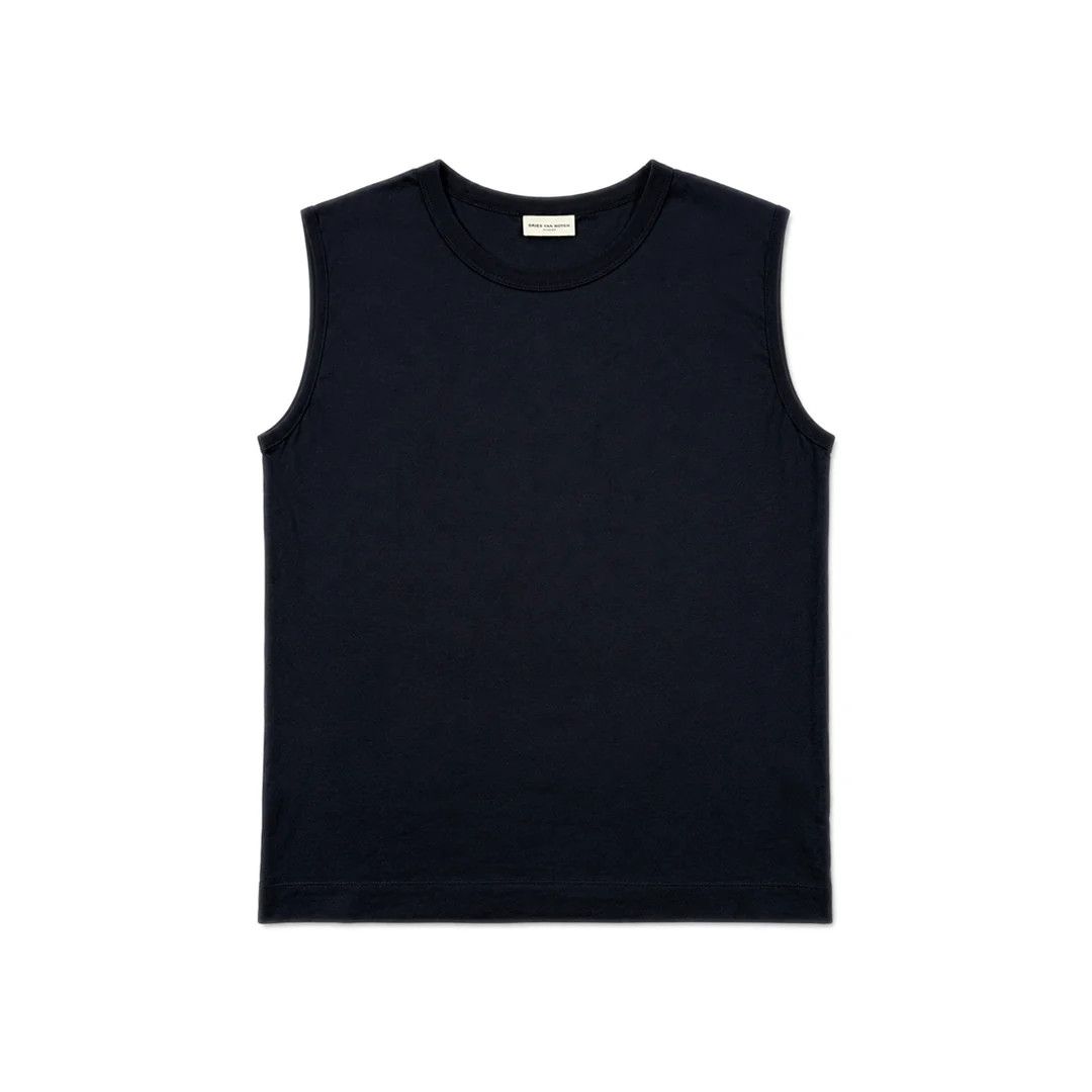 Sleeveless Tank in Blue, Men's